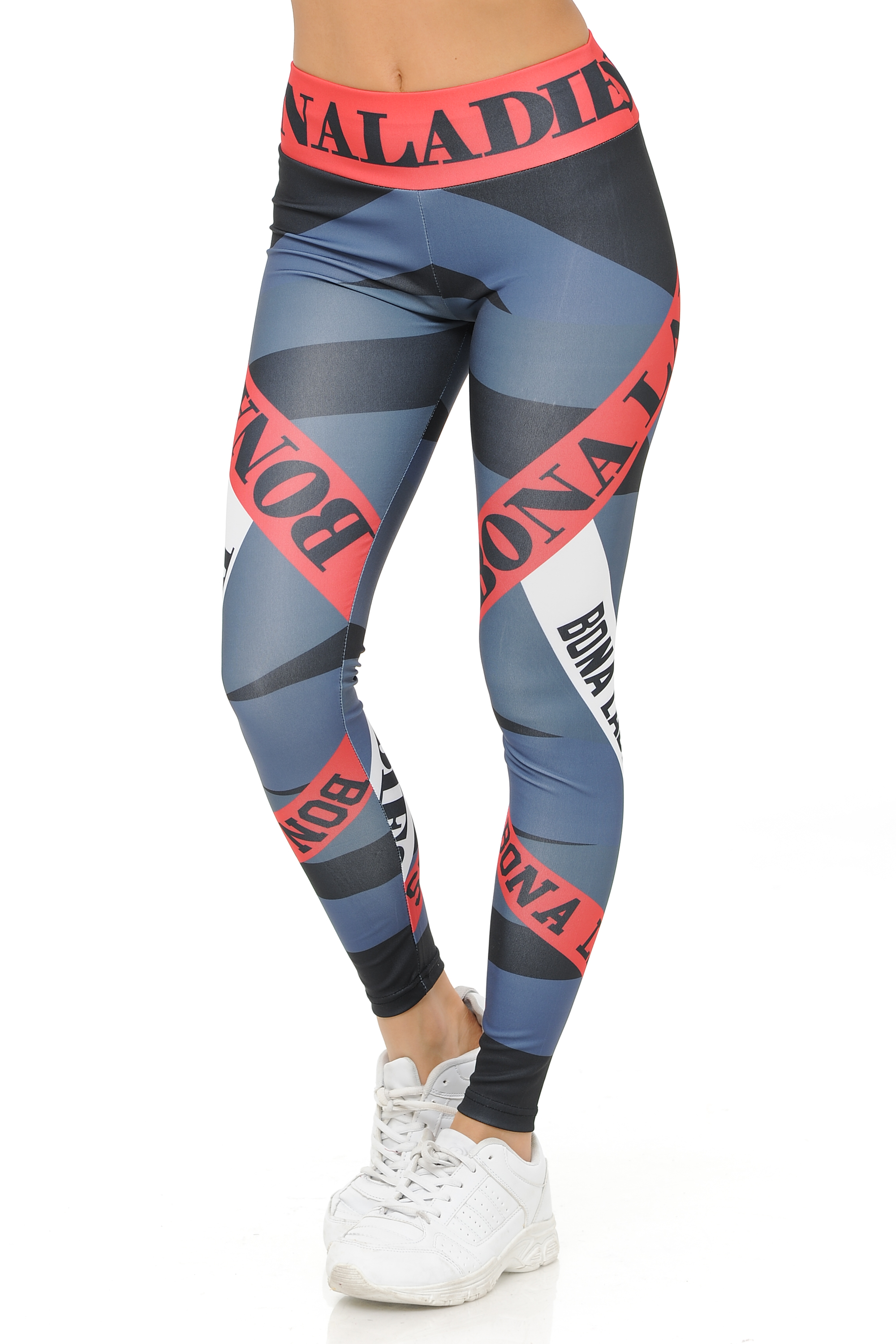 Wholesale Ladies Charcoal Banded High Waisted Sport Leggings