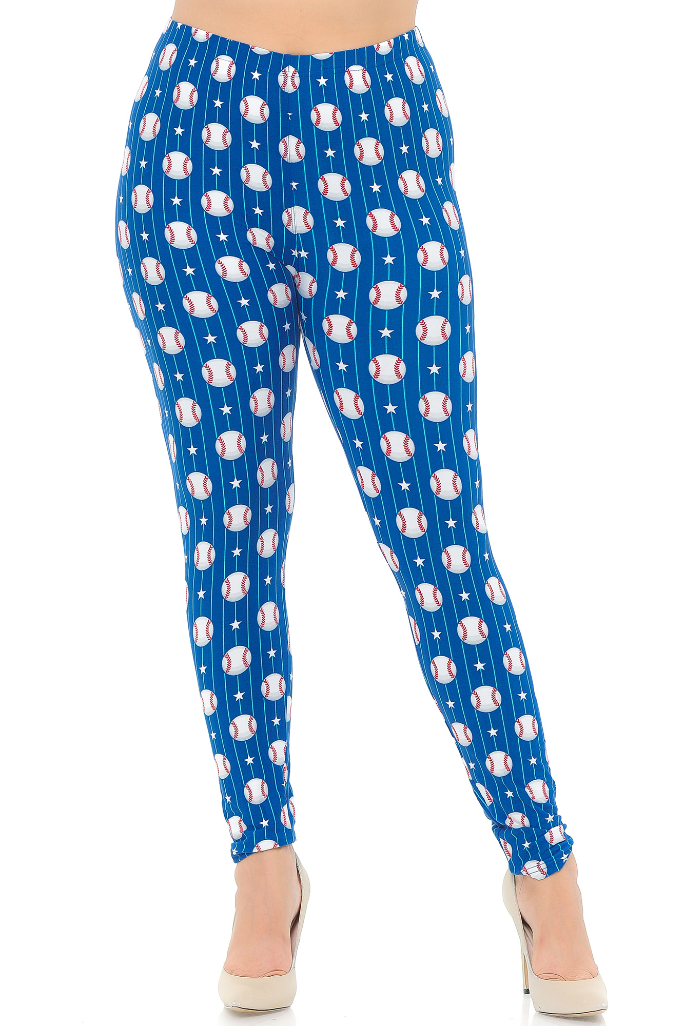 Wholesale Buttery Smooth Love of Baseball Plus Size Leggings