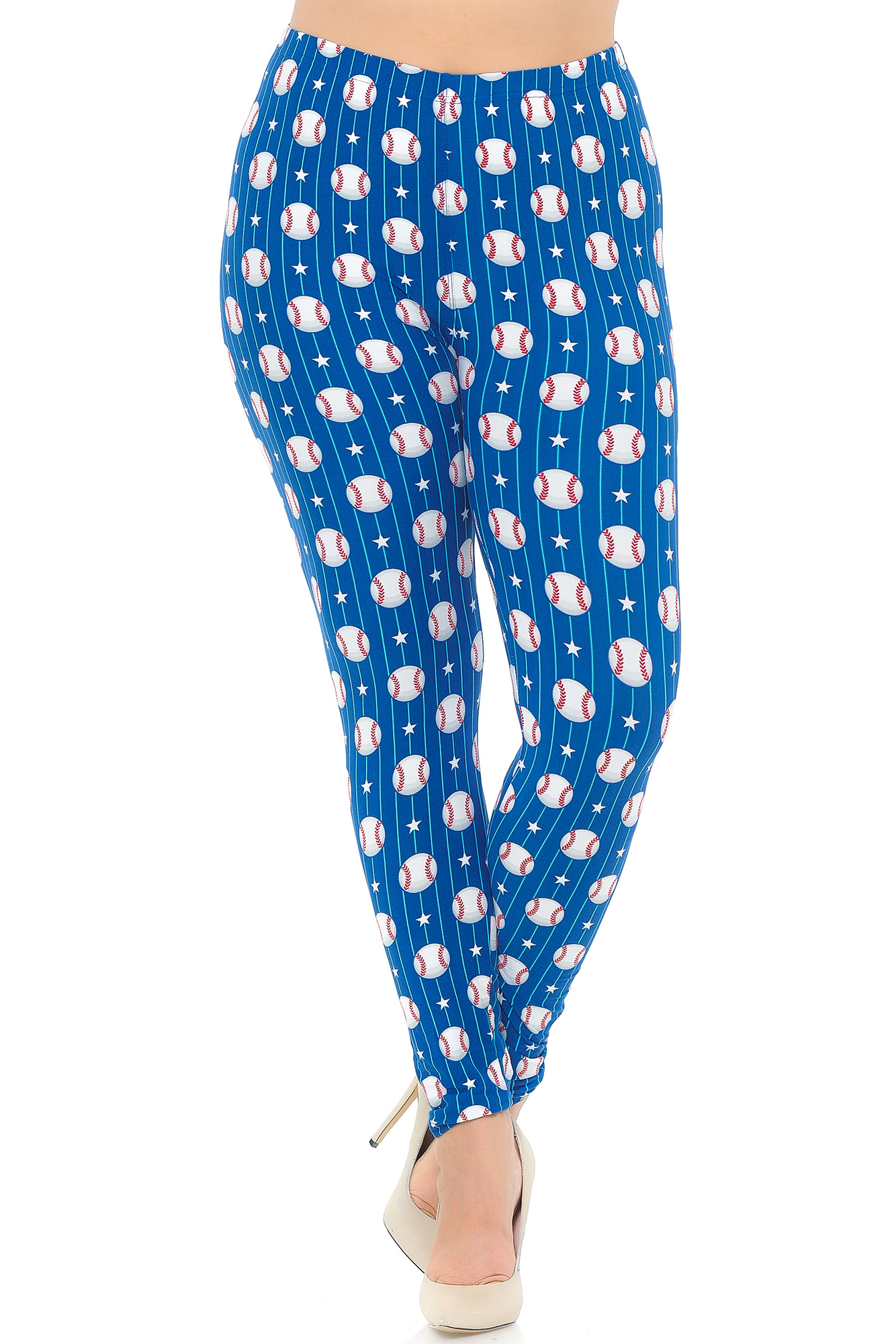 Wholesale Buttery Smooth Love of Baseball Plus Size Leggings