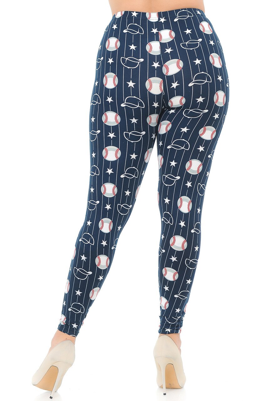 Wholesale Buttery Smooth I Love Baseball Plus Size Leggings