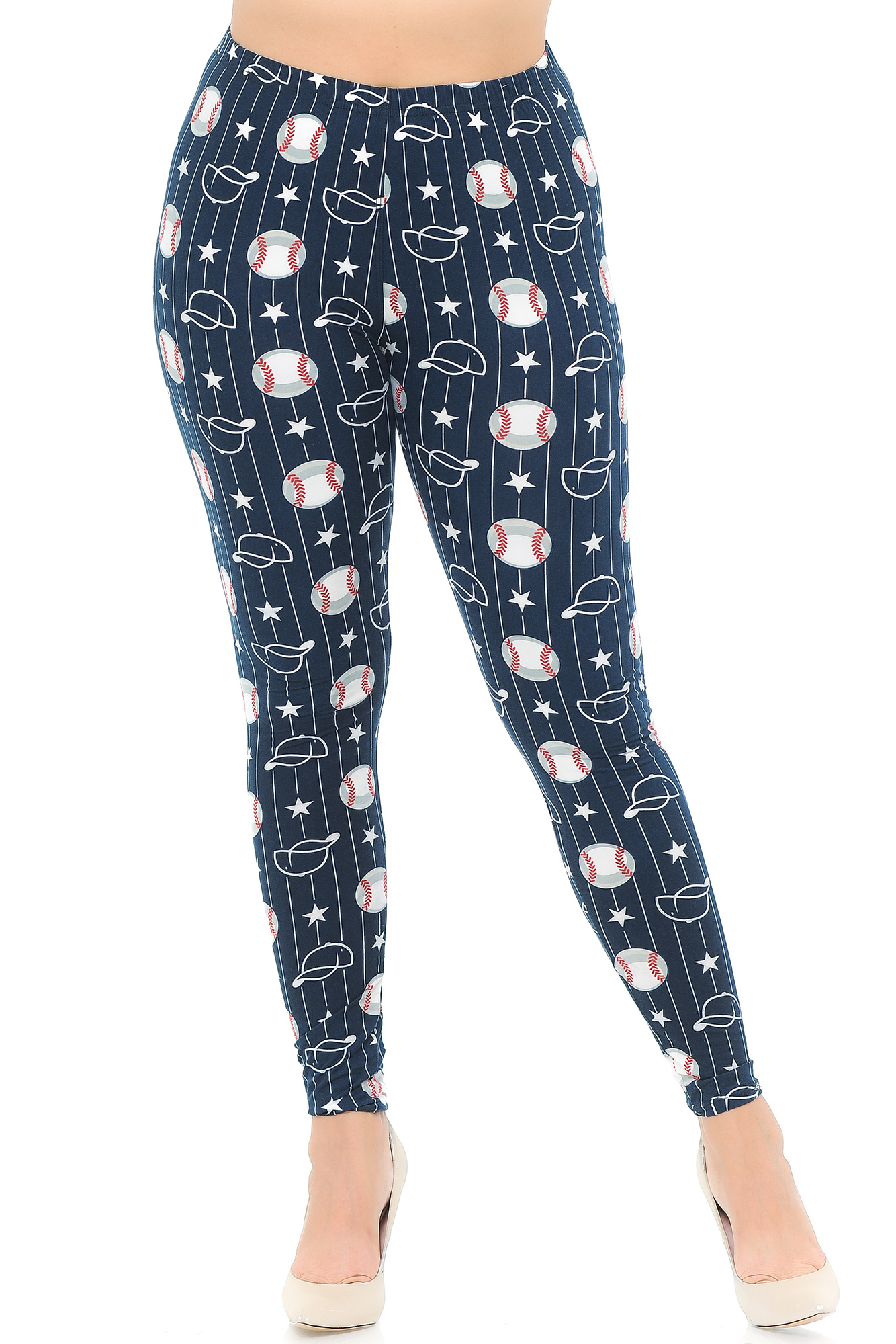 Wholesale Buttery Smooth I Love Baseball Plus Size Leggings