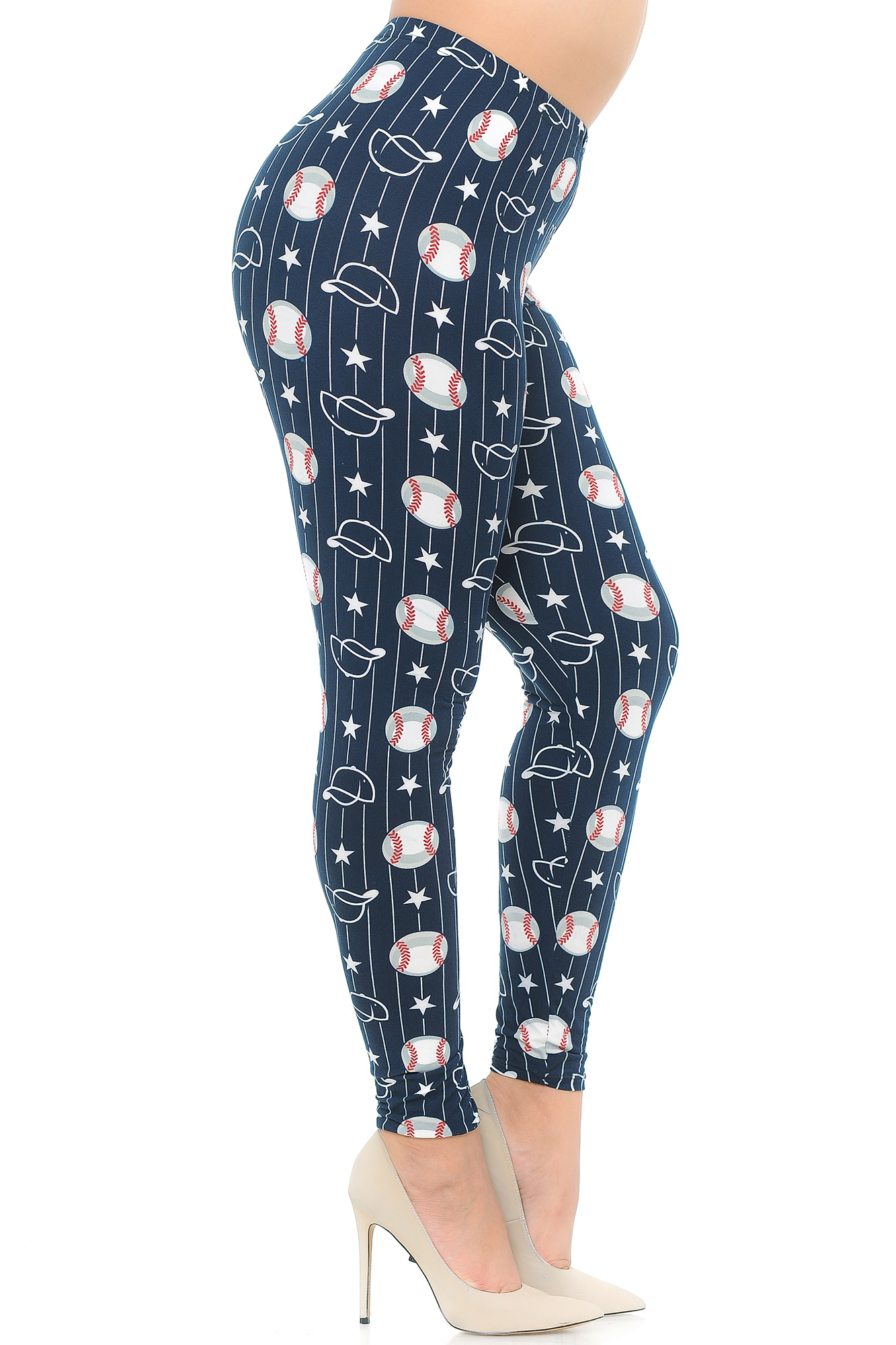 Wholesale Buttery Smooth I Love Baseball Plus Size Leggings