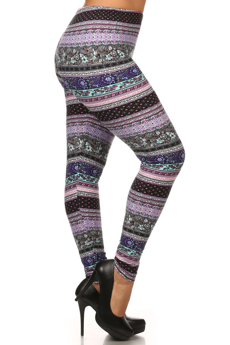 Wholesale Buttery Smooth Lavender Essence Plus Size Leggings