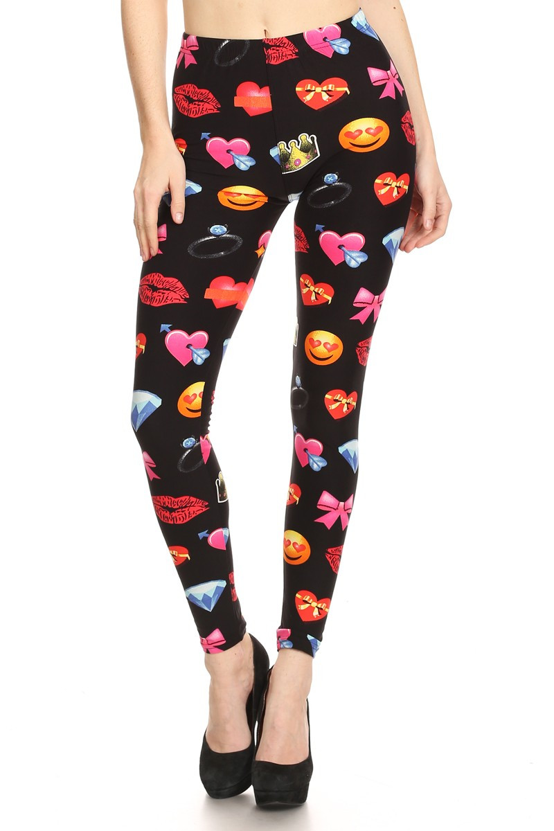 Wholesale Buttery Smooth Sassy Emoji Plus Size Leggings