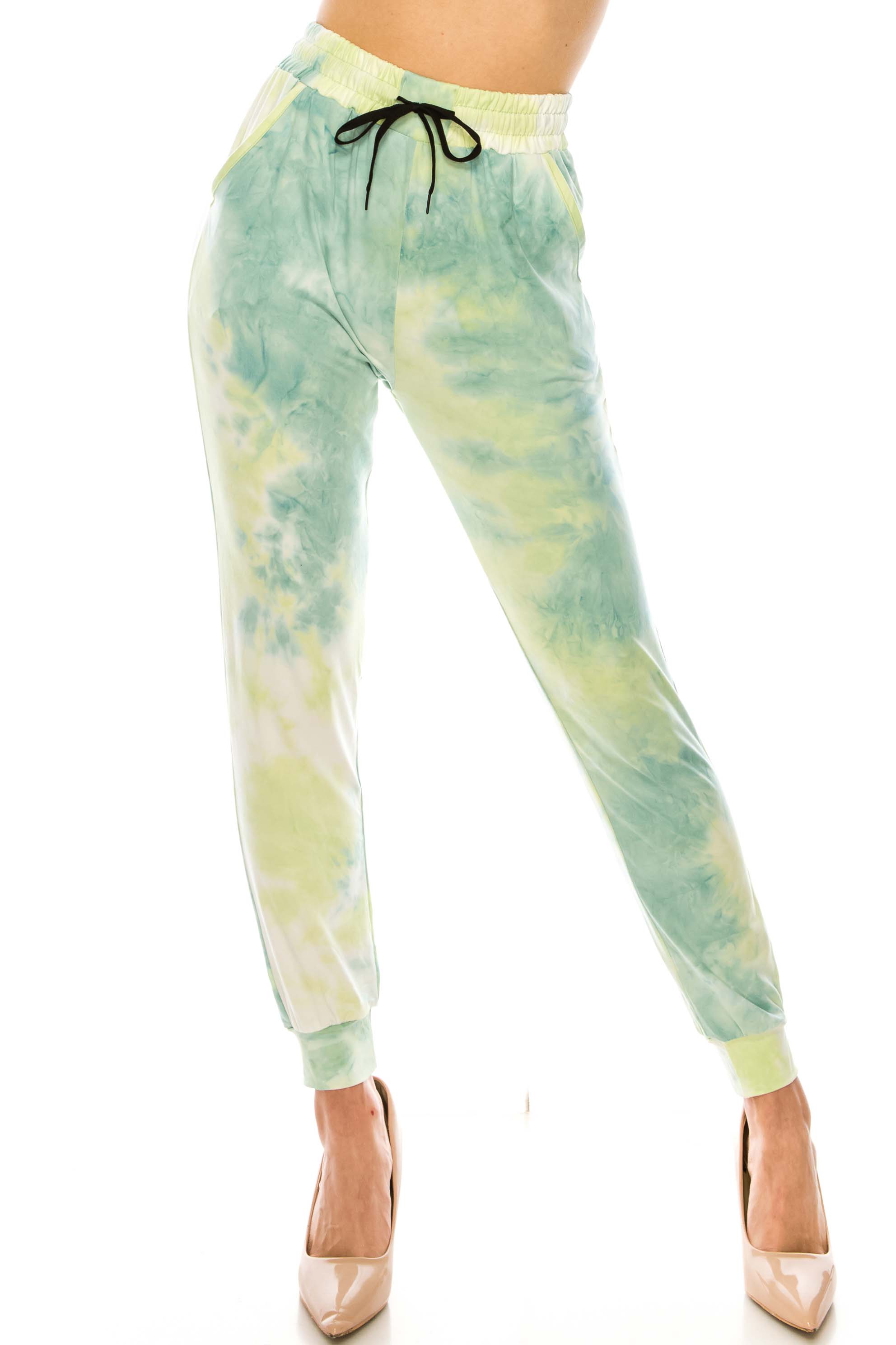 Wholesale Buttery Smooth Mint Tie Dye Joggers