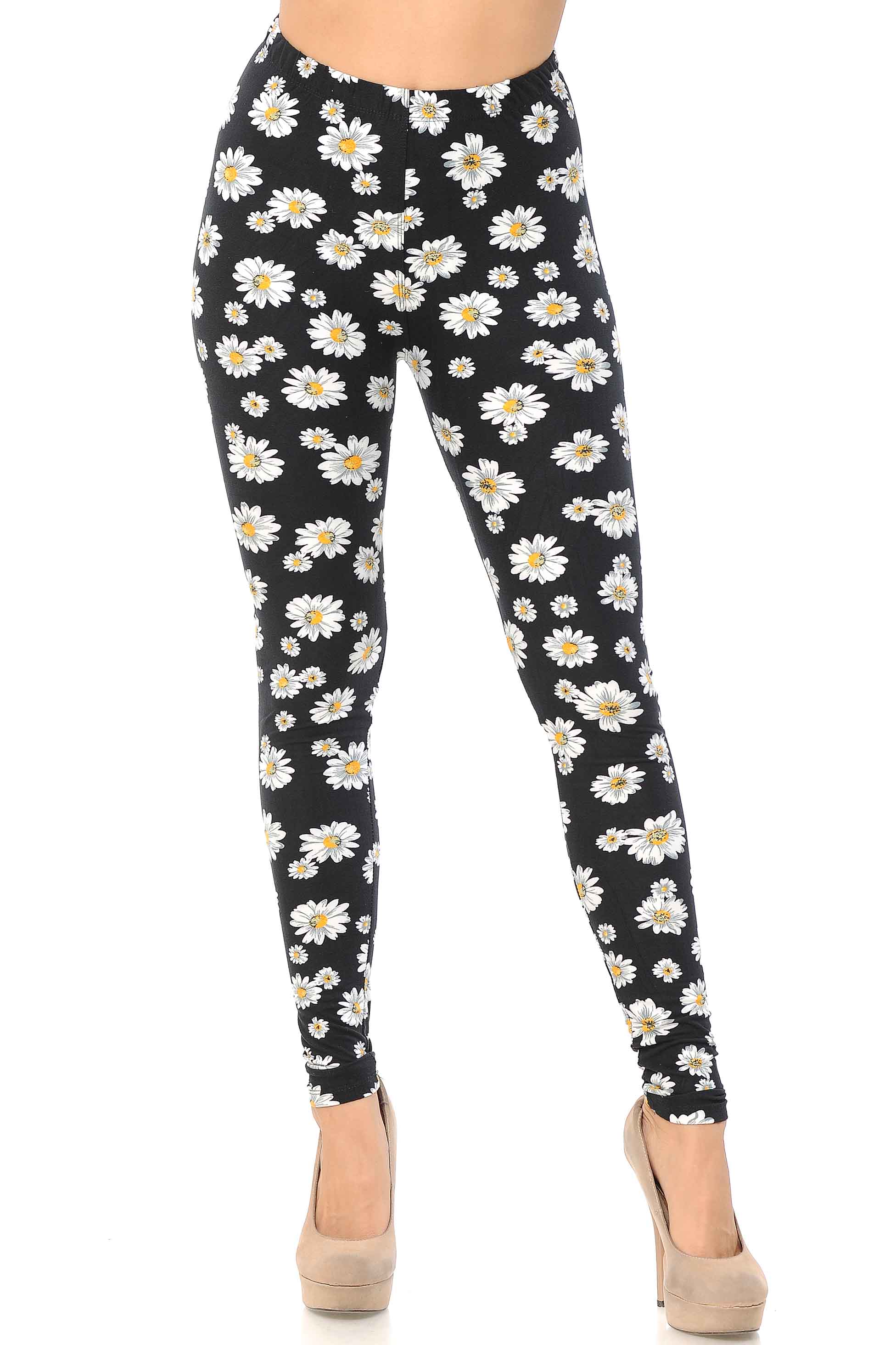 Wholesale Buttery Smooth Daisy Leggings - XSmall