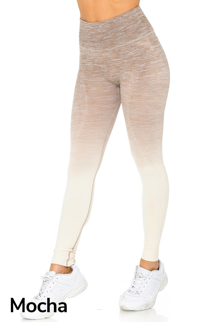 Mocha Wholesale Ombre Fusion Mocha Workout Leggings