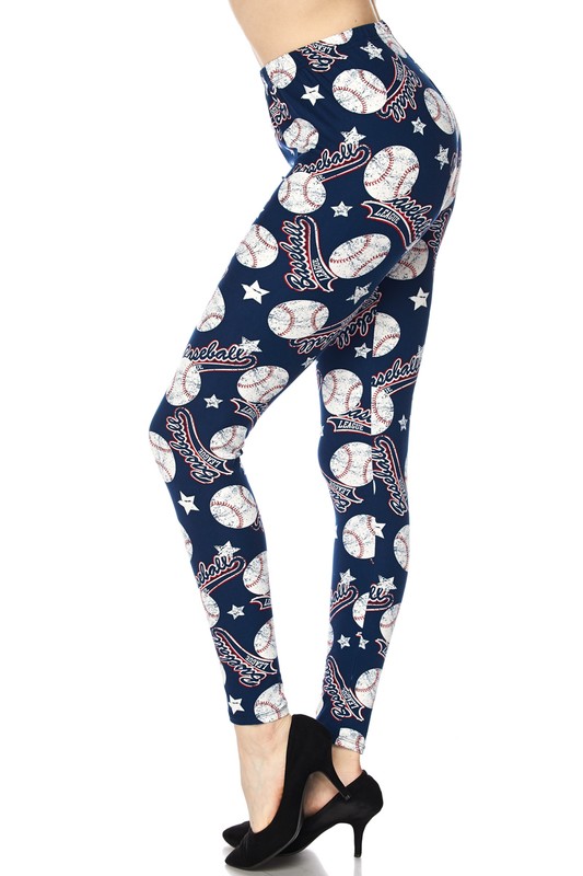 Wholesale Buttery Smooth Major League Baseball Plus Size Leggings - 3X-5X