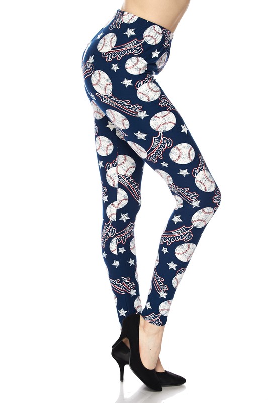 Wholesale Buttery Smooth Major League Baseball Plus Size Leggings - 3X-5X