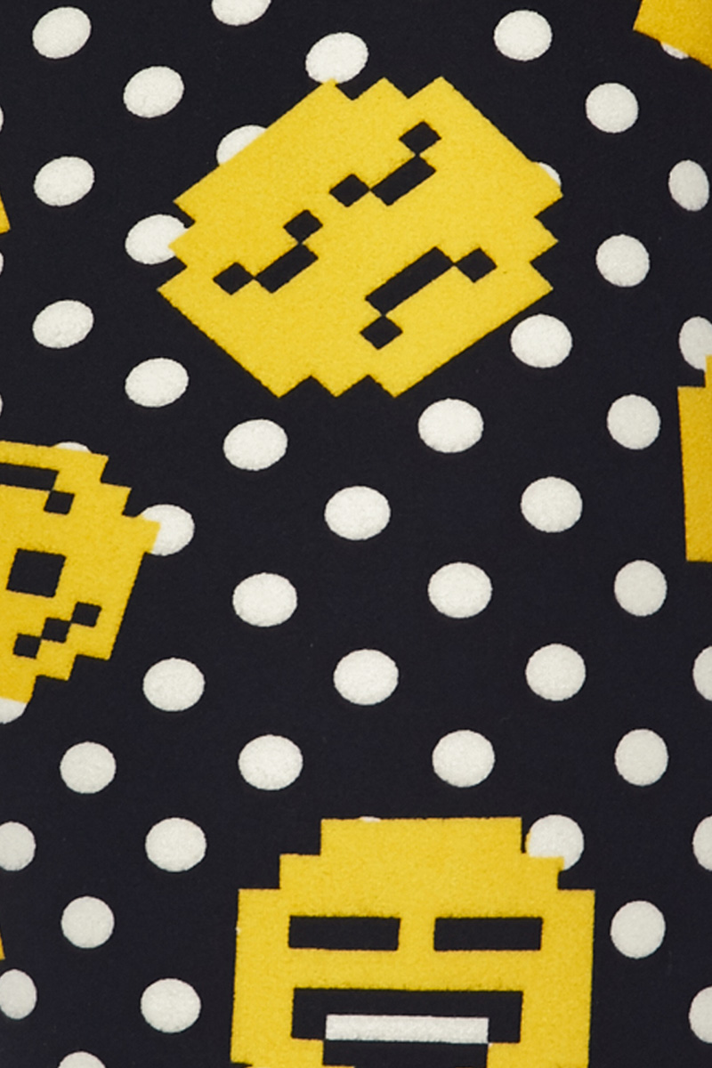 Wholesale Buttery Soft Retro Pixel Arcade Emoji Leggings