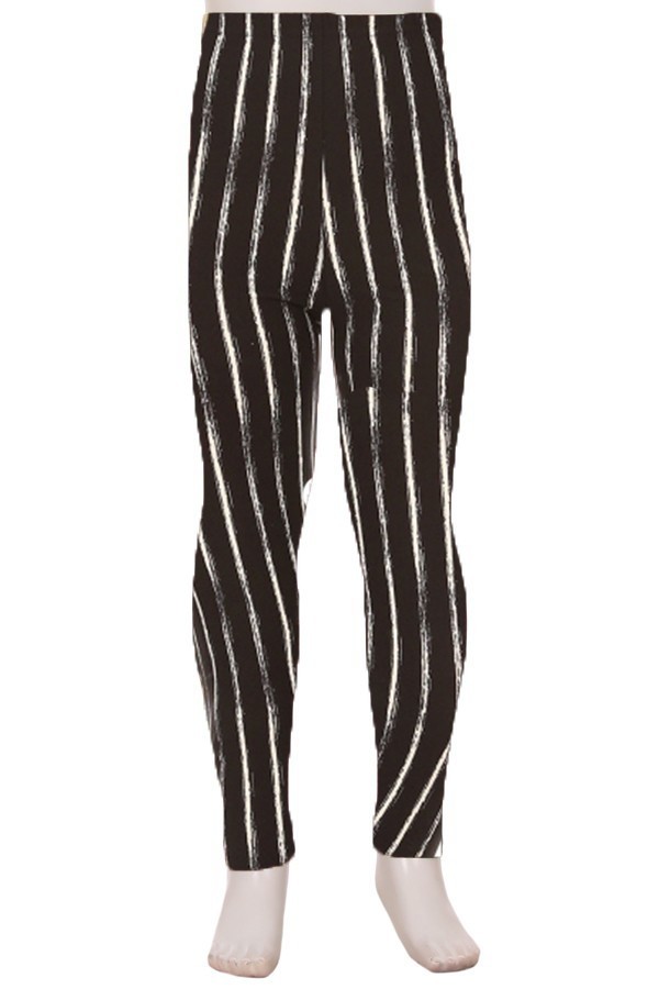 Wholesale Buttery Soft Rustic Pinstripe Kids Leggings