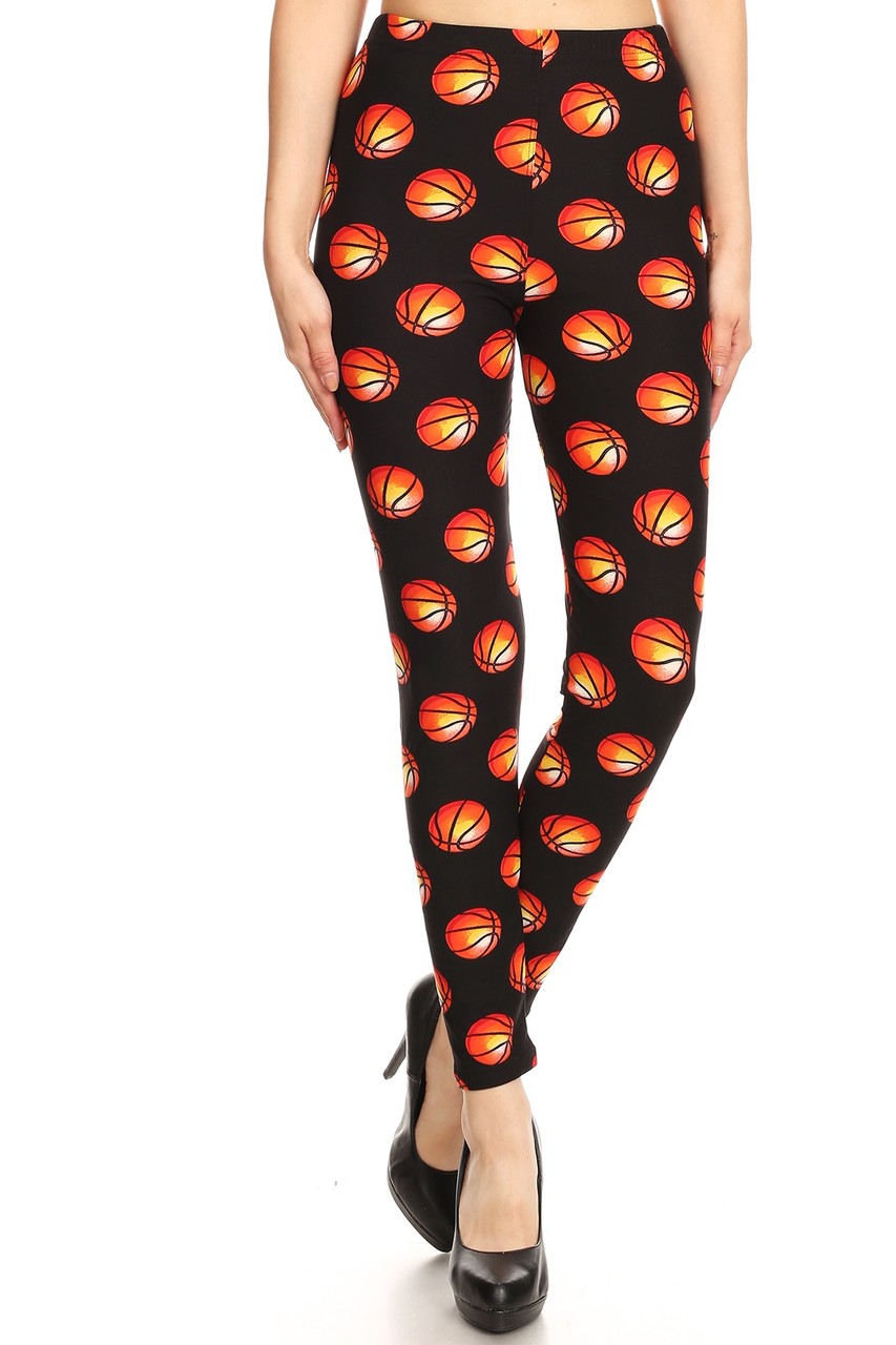 Wholesale Buttery Smooth Basketball Plus Size Leggings - 3X-5X