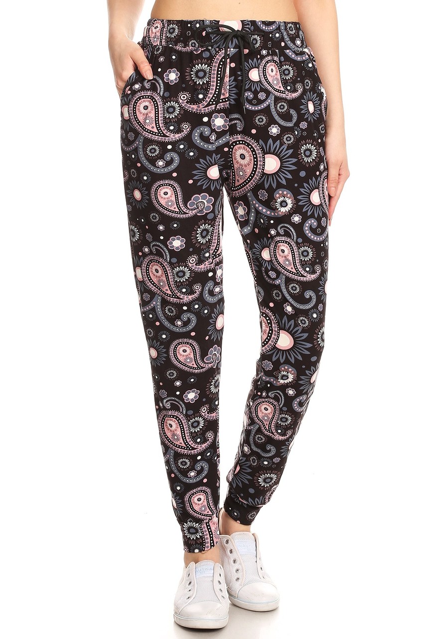 Wholesale Buttery Soft Happy Paisley Joggers