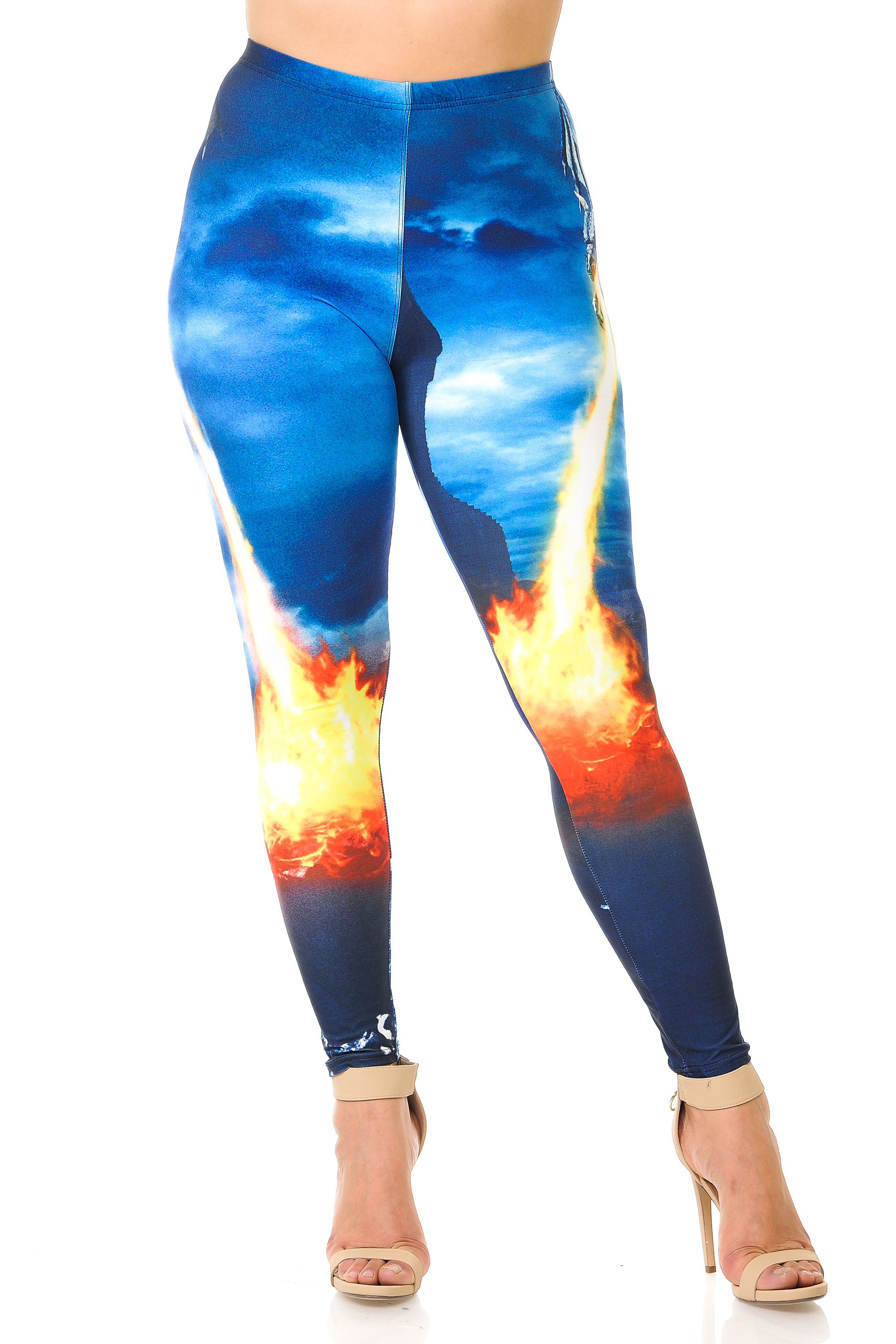 Wholesale Creamy Soft Dragon Rage Plus Size Leggings