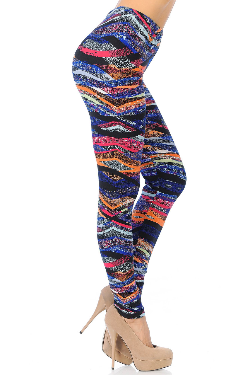 Wholesale Buttery Smooth Colorful Bands Leggings