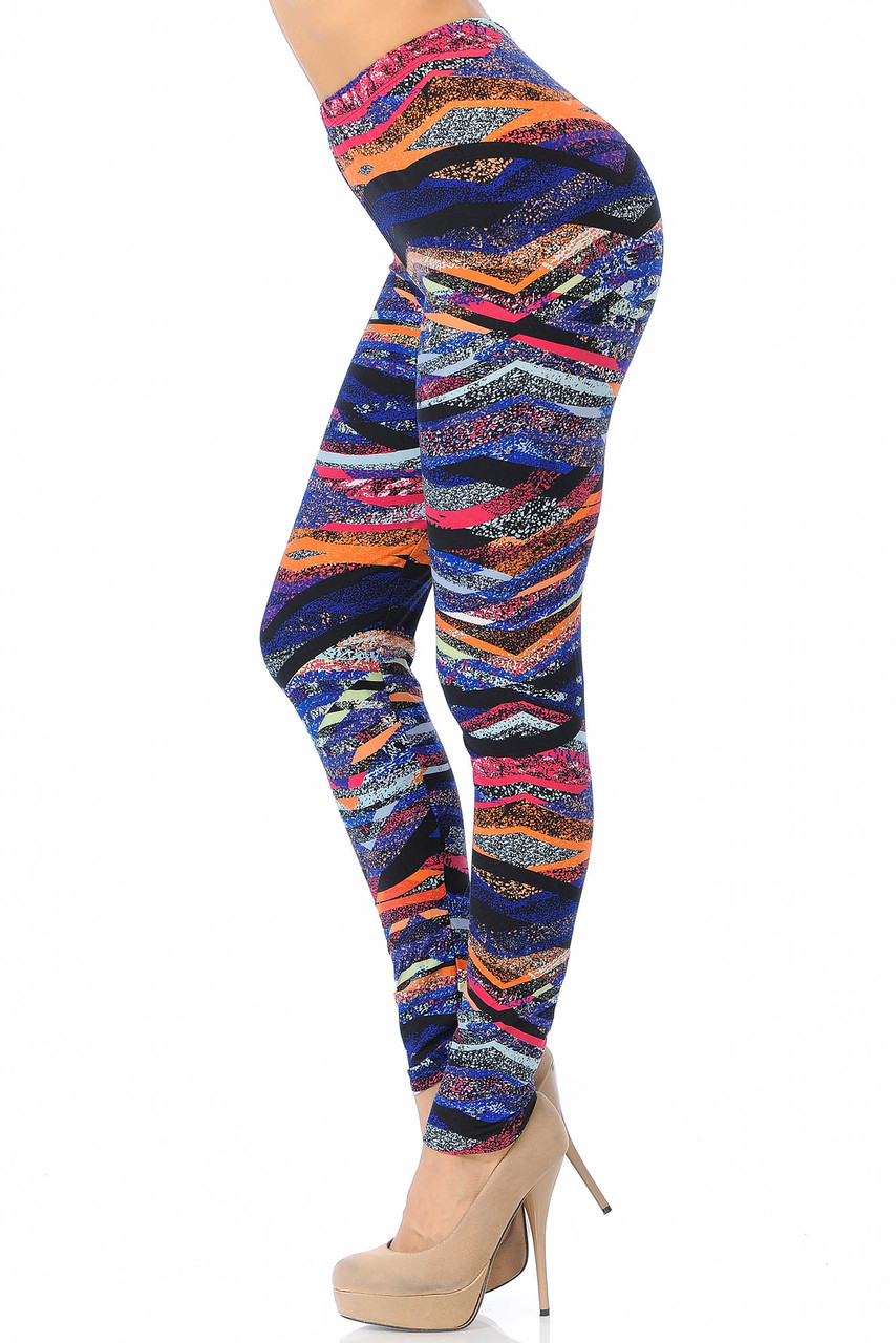 Wholesale Buttery Smooth Colorful Bands Leggings