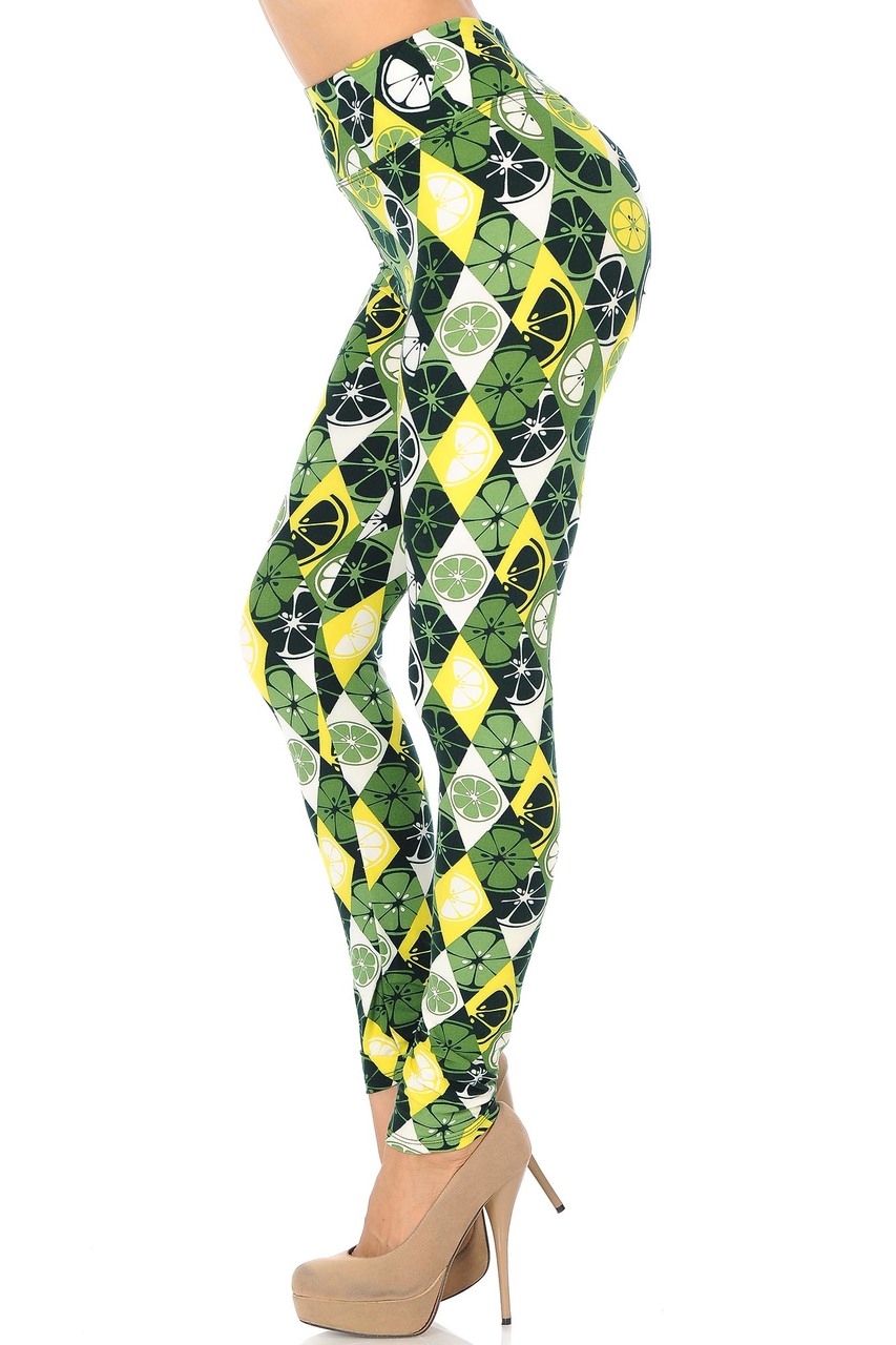 Wholesale Buttery Soft Luck of the Irish Lime High Waisted Leggings