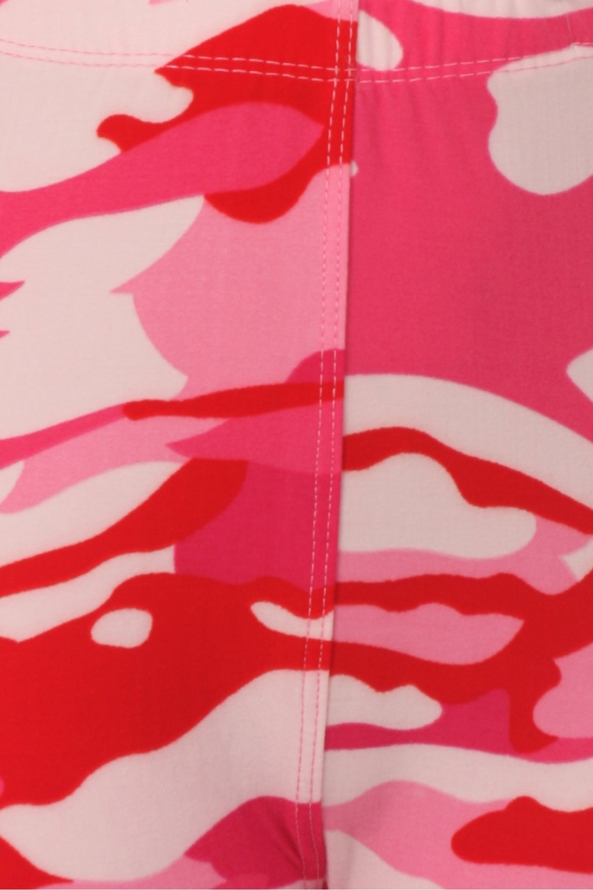 Wholesale Buttery Soft Pink Camouflage Kids Leggings - EEVEE