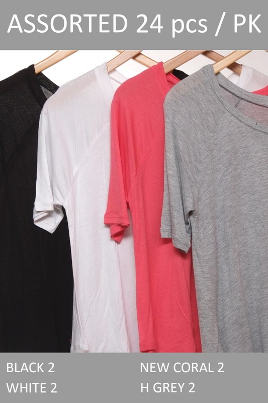 Wholesale Light Weight Round Neck Street Savvy Solid T-Shirt