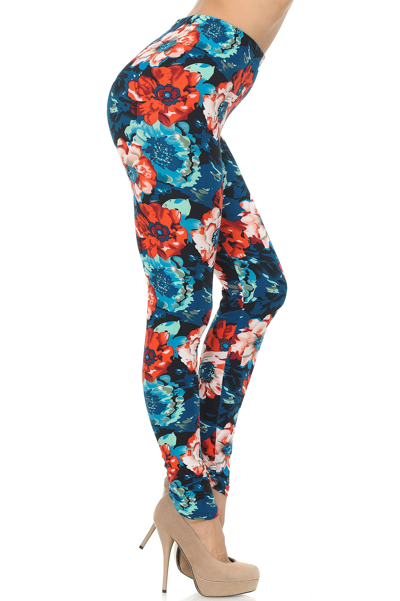 Wholesale Buttery Smooth Painted Floral Leggings