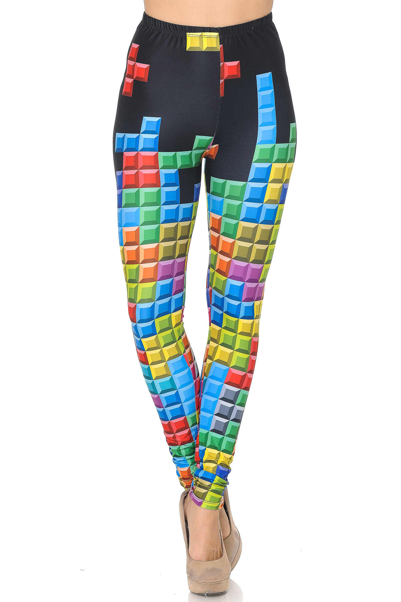 Wholesale Creamy Soft Tetris Leggings - USA Fashion™