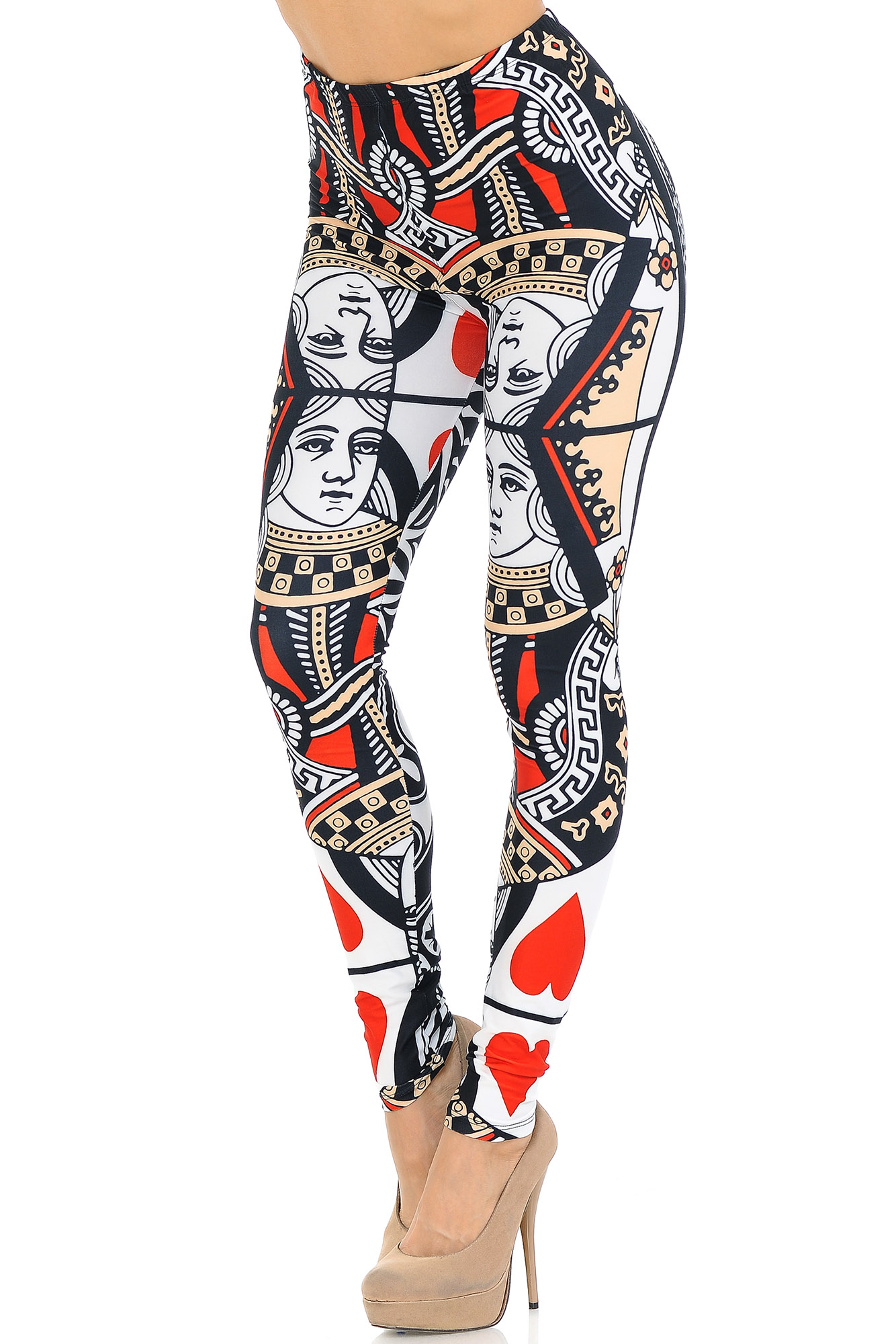 Wholesale Creamy Soft Queen of Hearts Extra Small Leggings - USA Fashion™