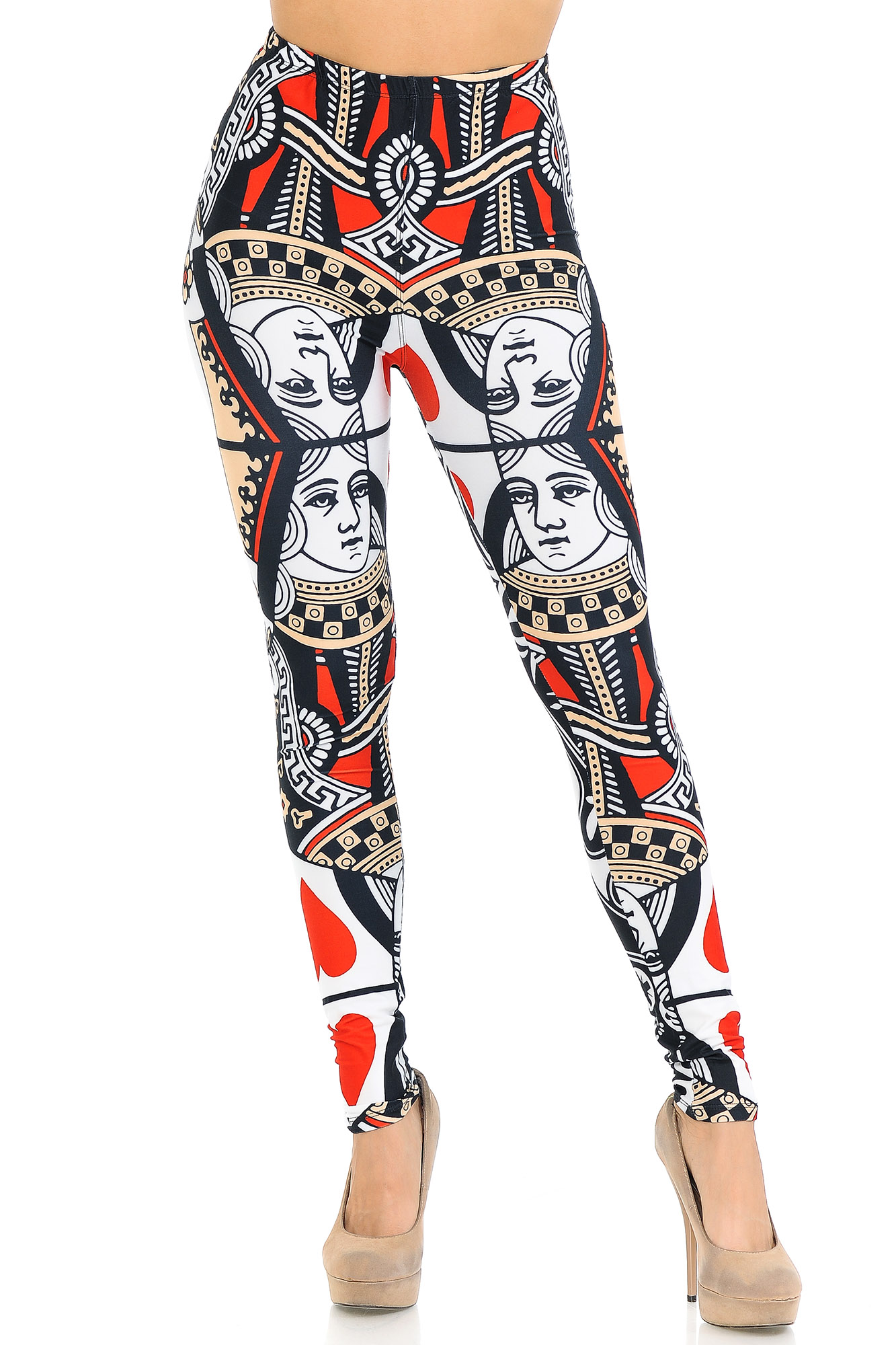 Wholesale Creamy Soft Queen of Hearts Extra Small Leggings - USA Fashion™