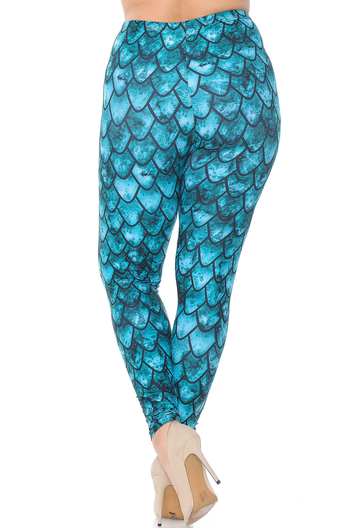 Wholesale Creamy Soft Green Dragon Plus Size Leggings - USA Fashion™