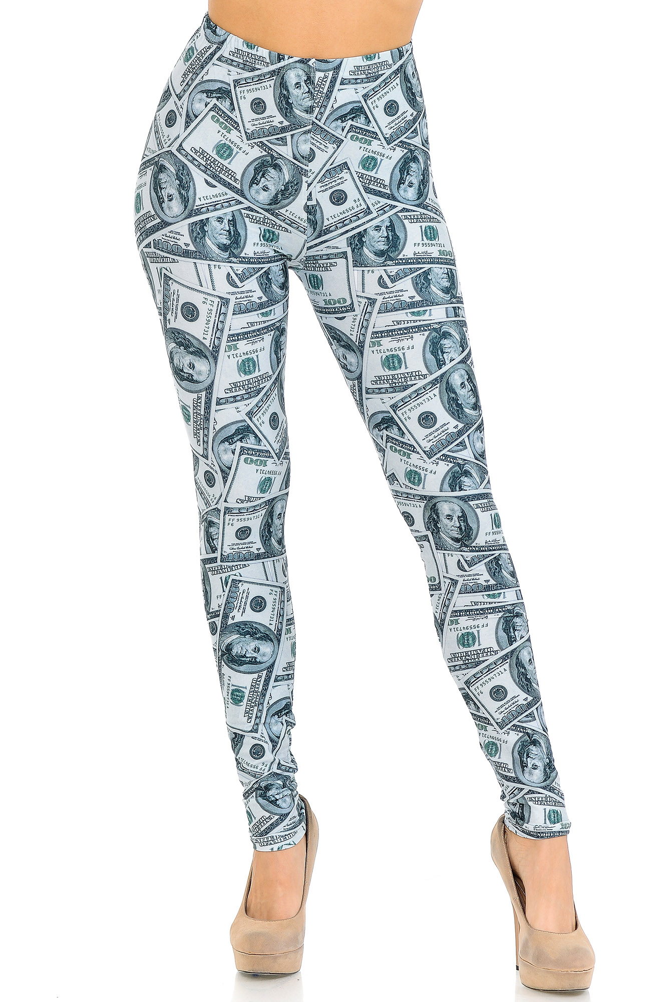 Wholesale Creamy Soft Raining Money Extra Small Leggings - USA Fashion™