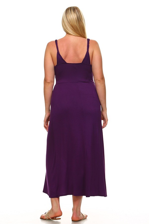 Wholesale Surplice Neckline Twisted Strap Plus Size Maxi Dress