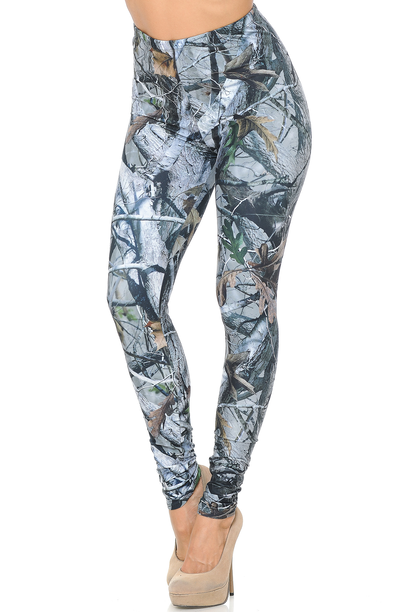 Wholesale Creamy Soft Camouflage Trees Leggings - USA Fashion™