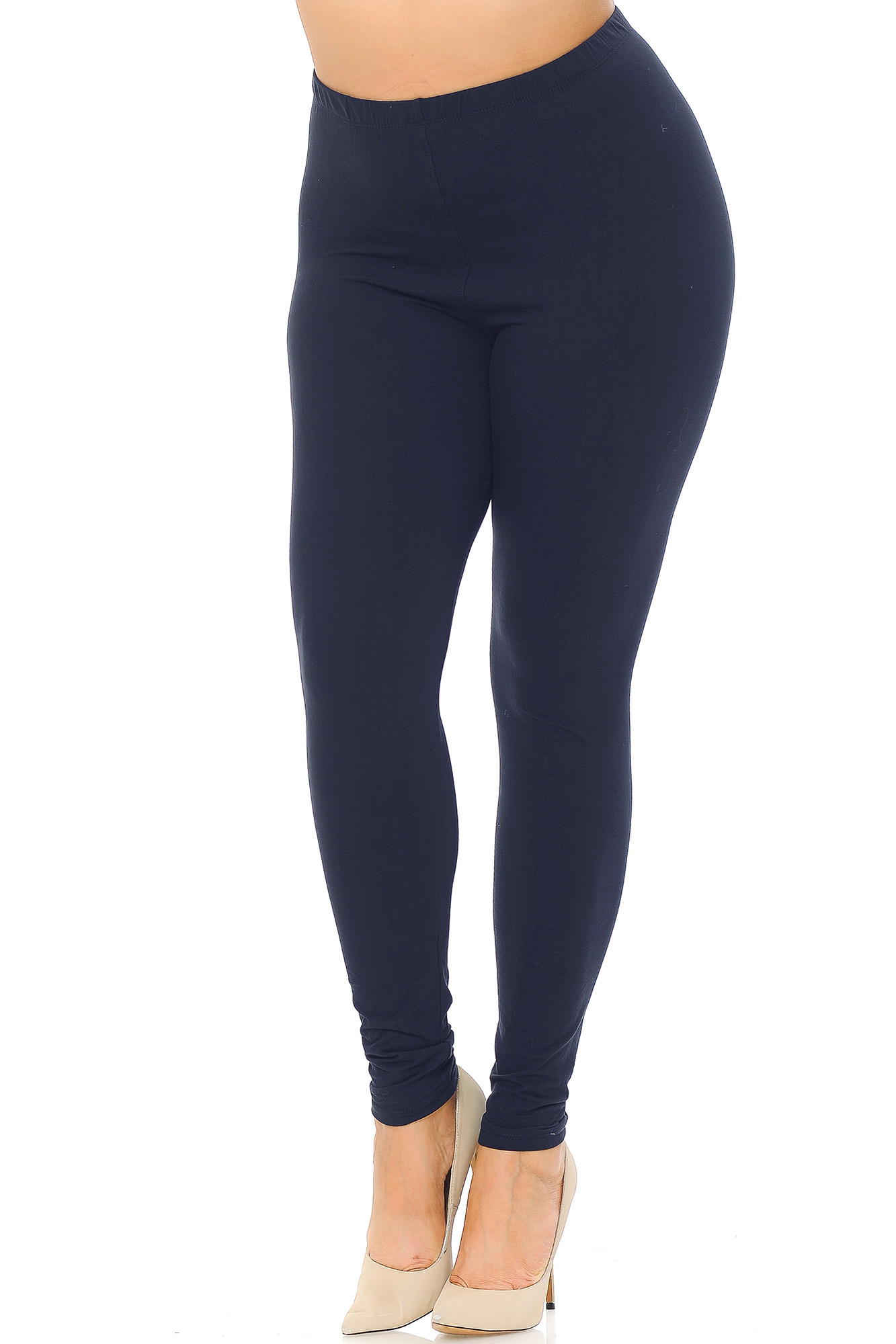Wholesale Buttery Smooth Basic Solid Plus Size Leggings - EEVEE