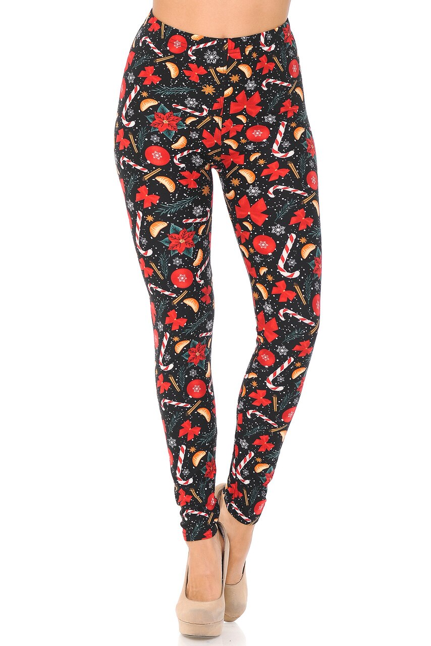 Wholesale Buttery Smooth Traditional Country Christmas Plus Size Leggings
