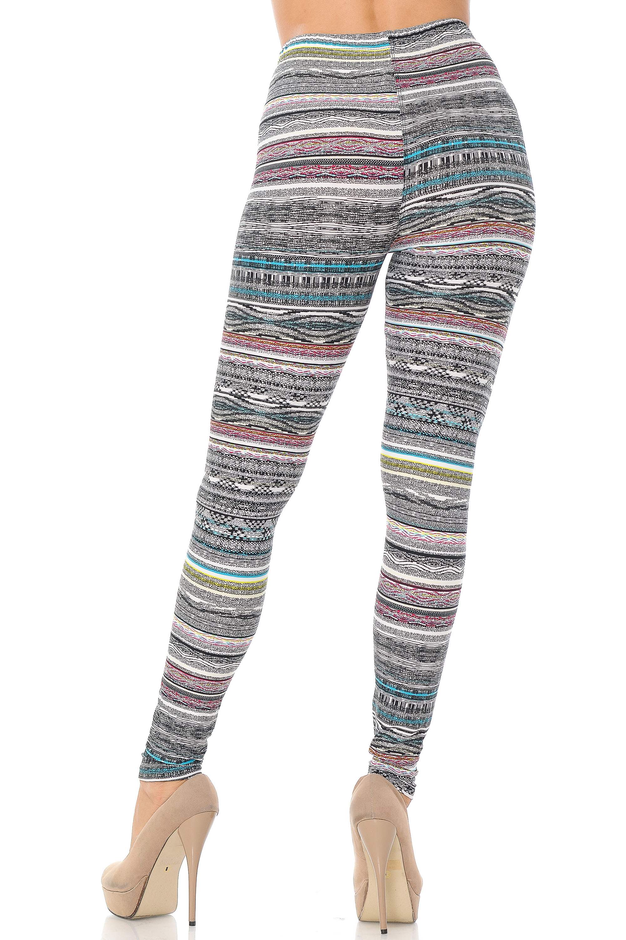 Wholesale Buttery Smooth Tribal Cascade Rings Plus Size Leggings