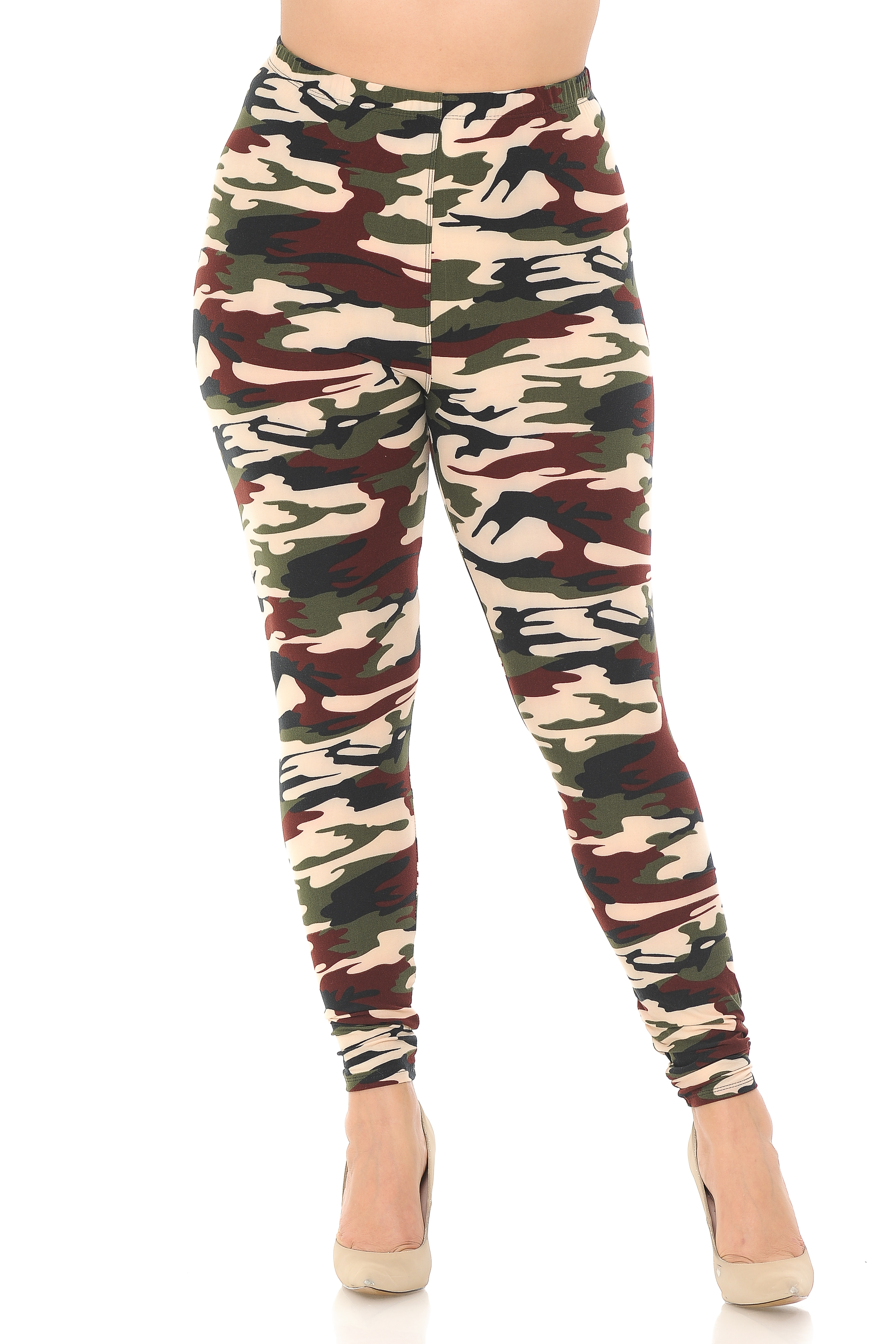 Wholesale Buttery Smooth Cozy Camouflage Plus Size Leggings