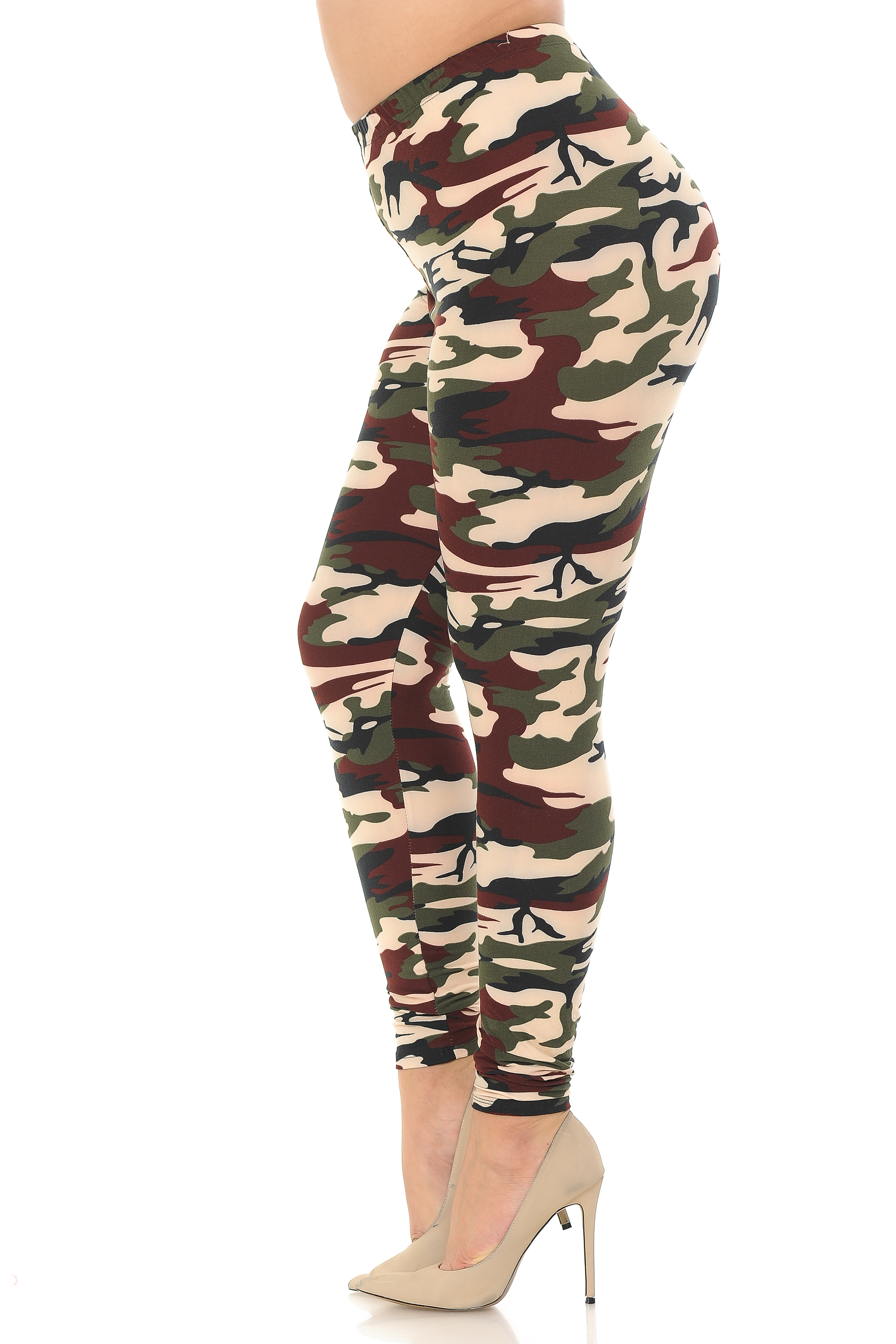 Wholesale Buttery Smooth Cozy Camouflage Plus Size Leggings