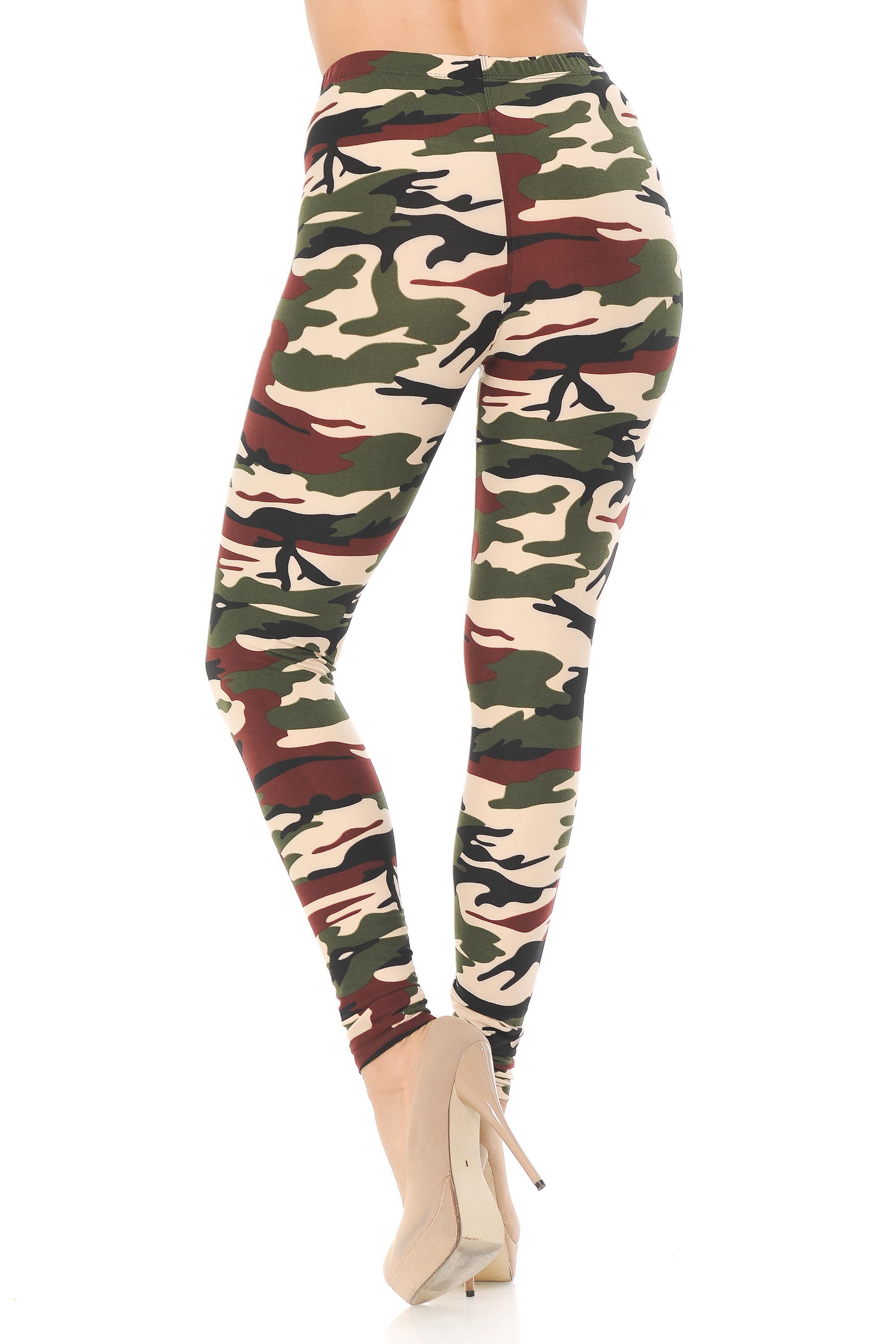 Wholesale Buttery Smooth Cozy Camouflage Extra Plus Size Leggings - 3X-5X