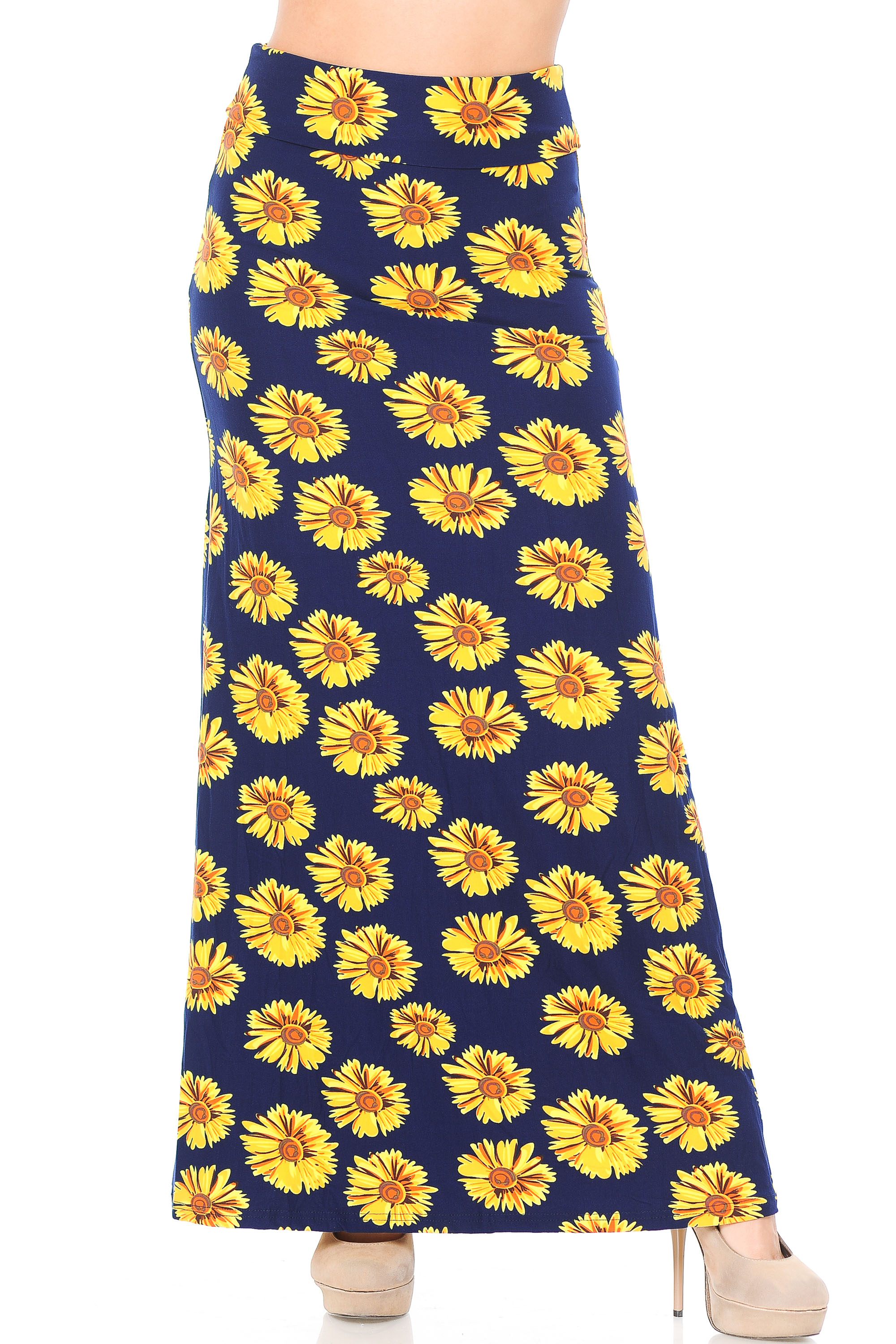 Wholesale Buttery Smooth Summer Daisy Maxi Skirt