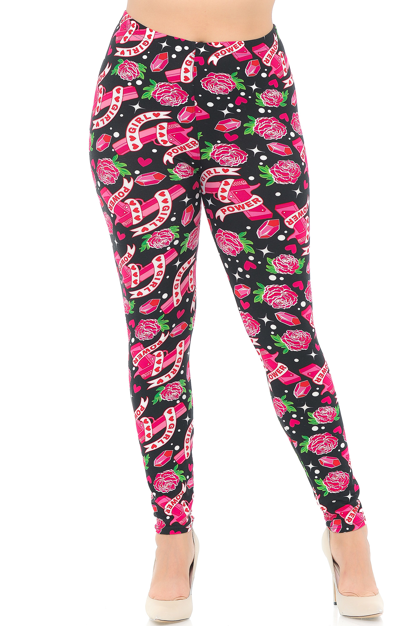 Wholesale Buttery Smooth Girl Power Plus Size Leggings