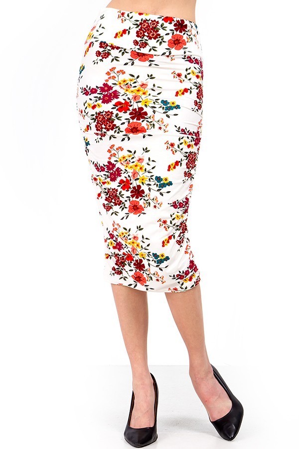 Wholesale Buttery Smooth Fresh Spring Floral Skirt