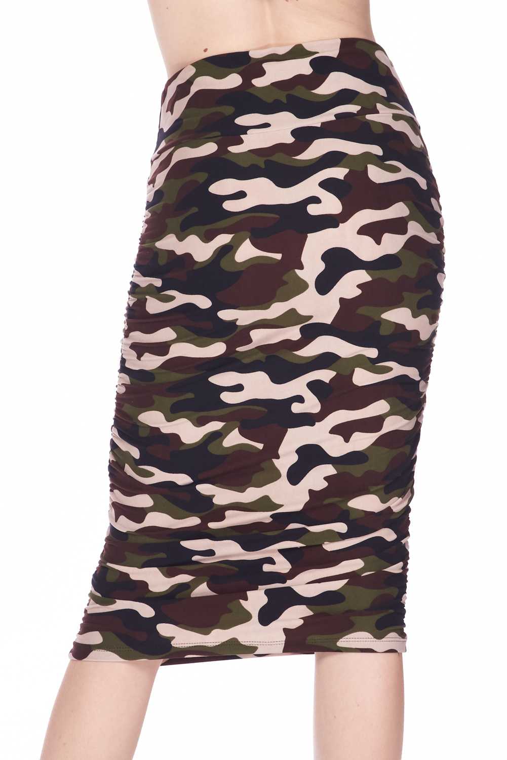 Wholesale Buttery Smooth Flirty Camouflage Pencil Skirt