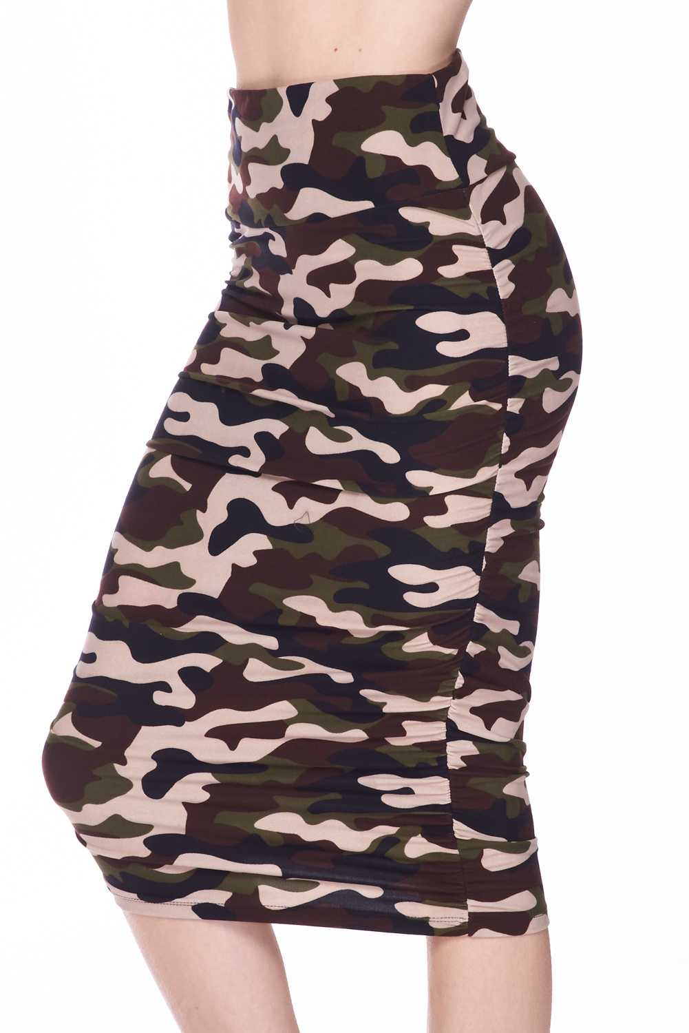 Wholesale Buttery Smooth Flirty Camouflage Pencil Skirt