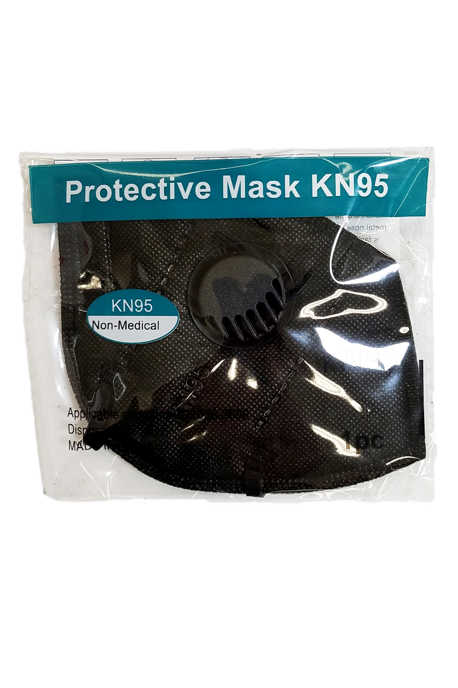 Wholesale Black KN95 Face Mask with Air Valve