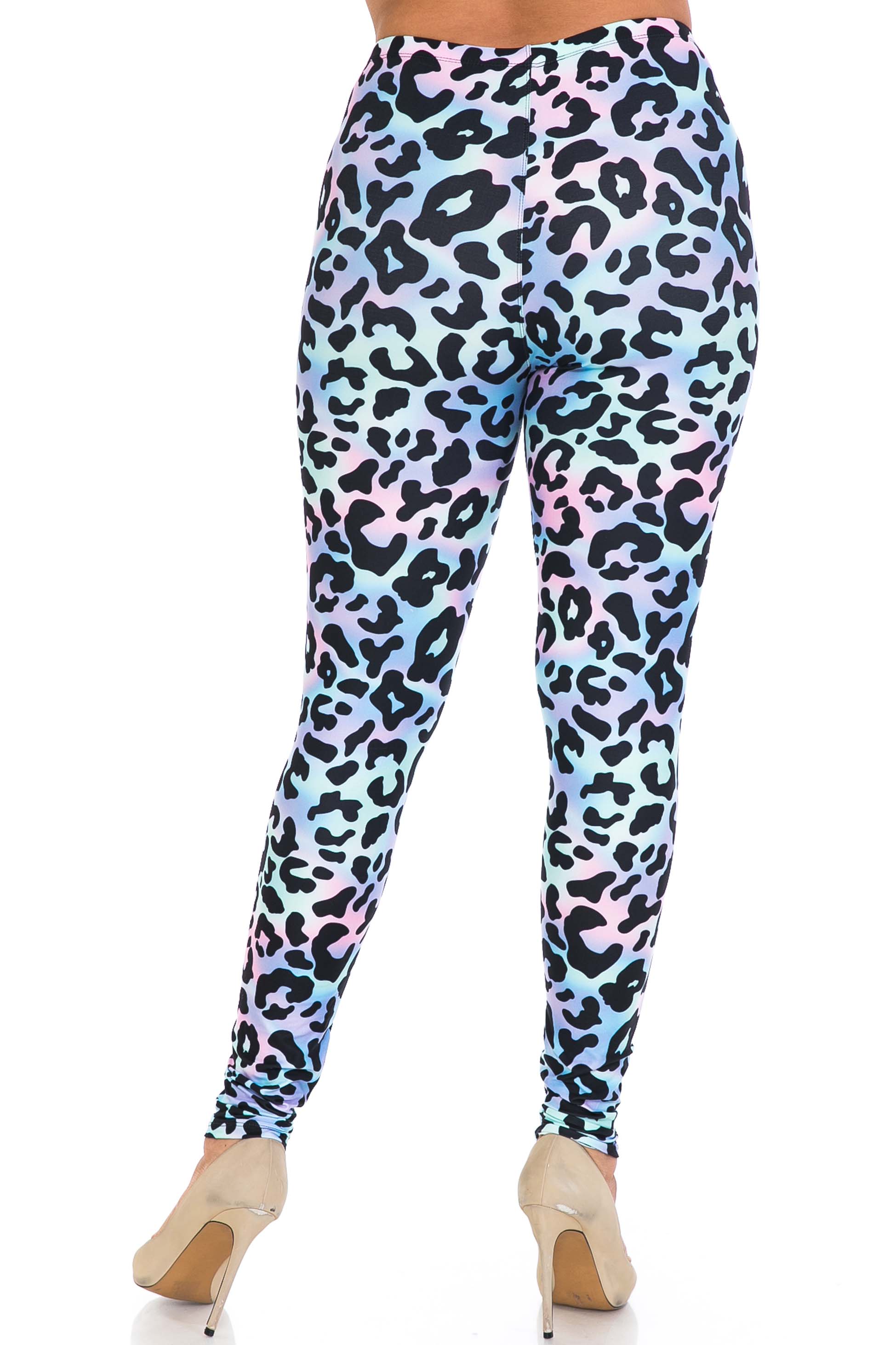 Wholesale Creamy Soft Chromatic Leopard Plus Size Leggings - By USA Fashion™