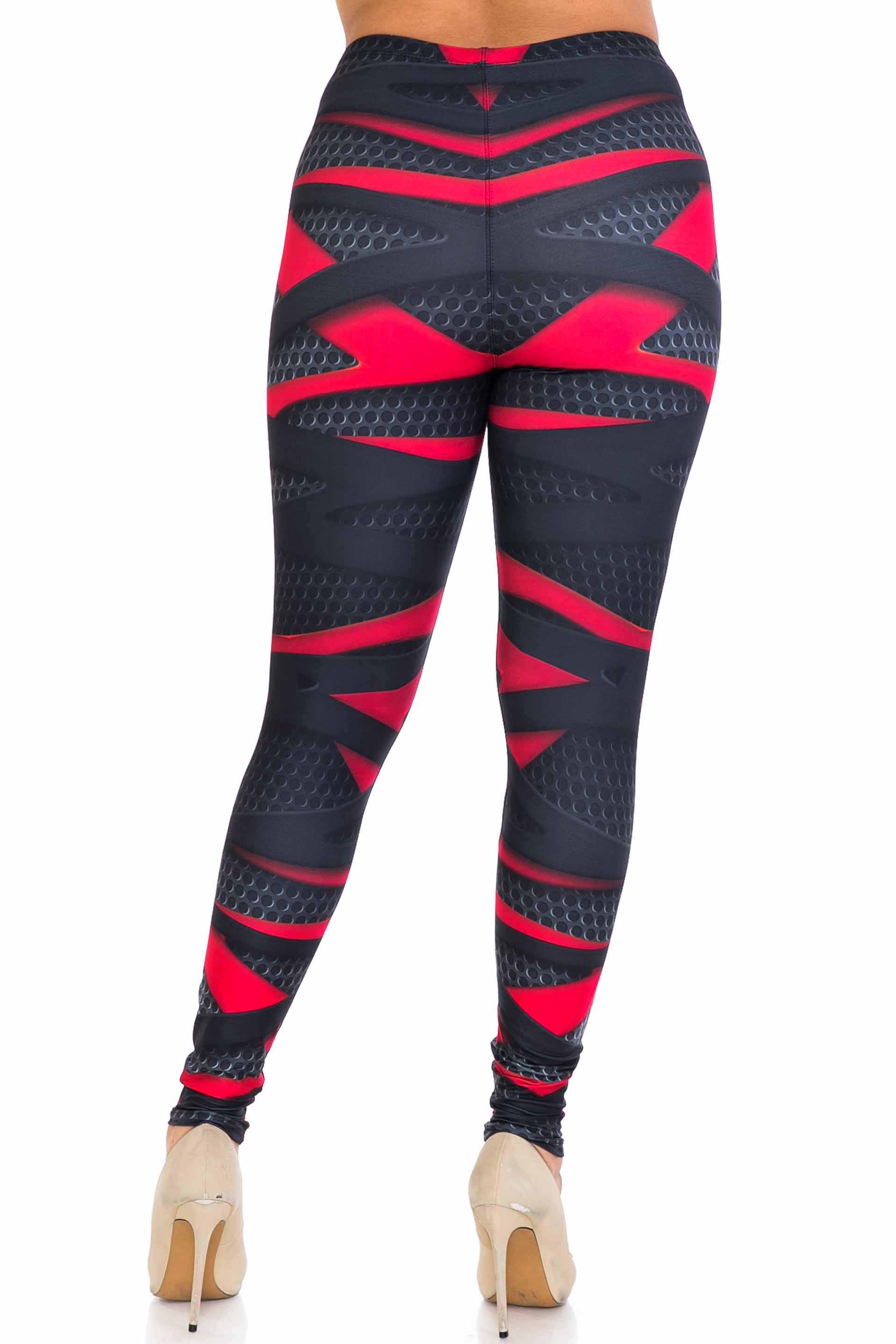 Wholesale Creamy Soft Cascading 3D Sport Wrap Extra Plus Size Leggings - 3X-5X - USA Fashion™