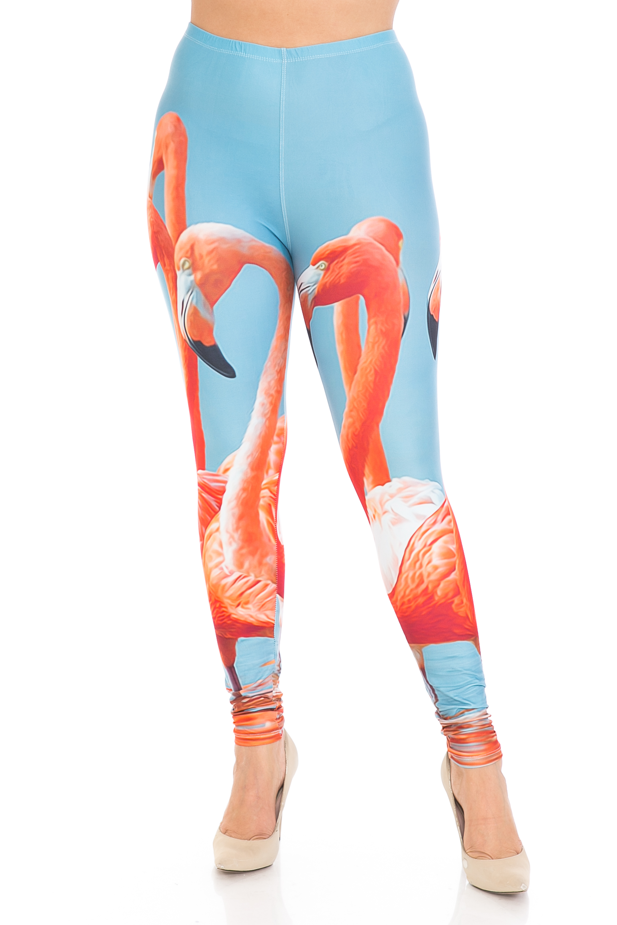 Wholesale Creamy Soft Flamingo Plus Size Leggings - USA Fashion™