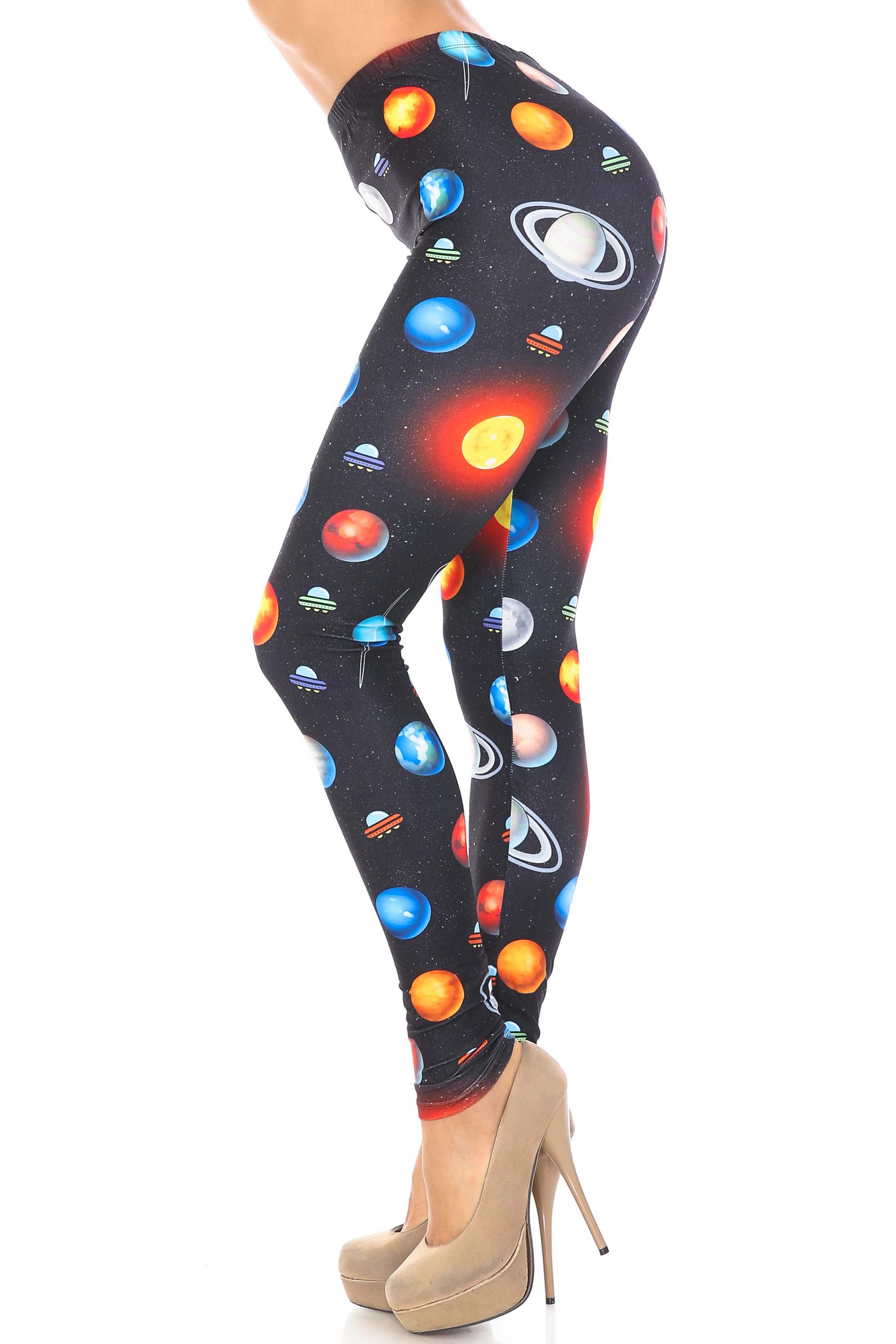 Wholesale Creamy Soft Galaxy Planets Leggings - USA Fashion™