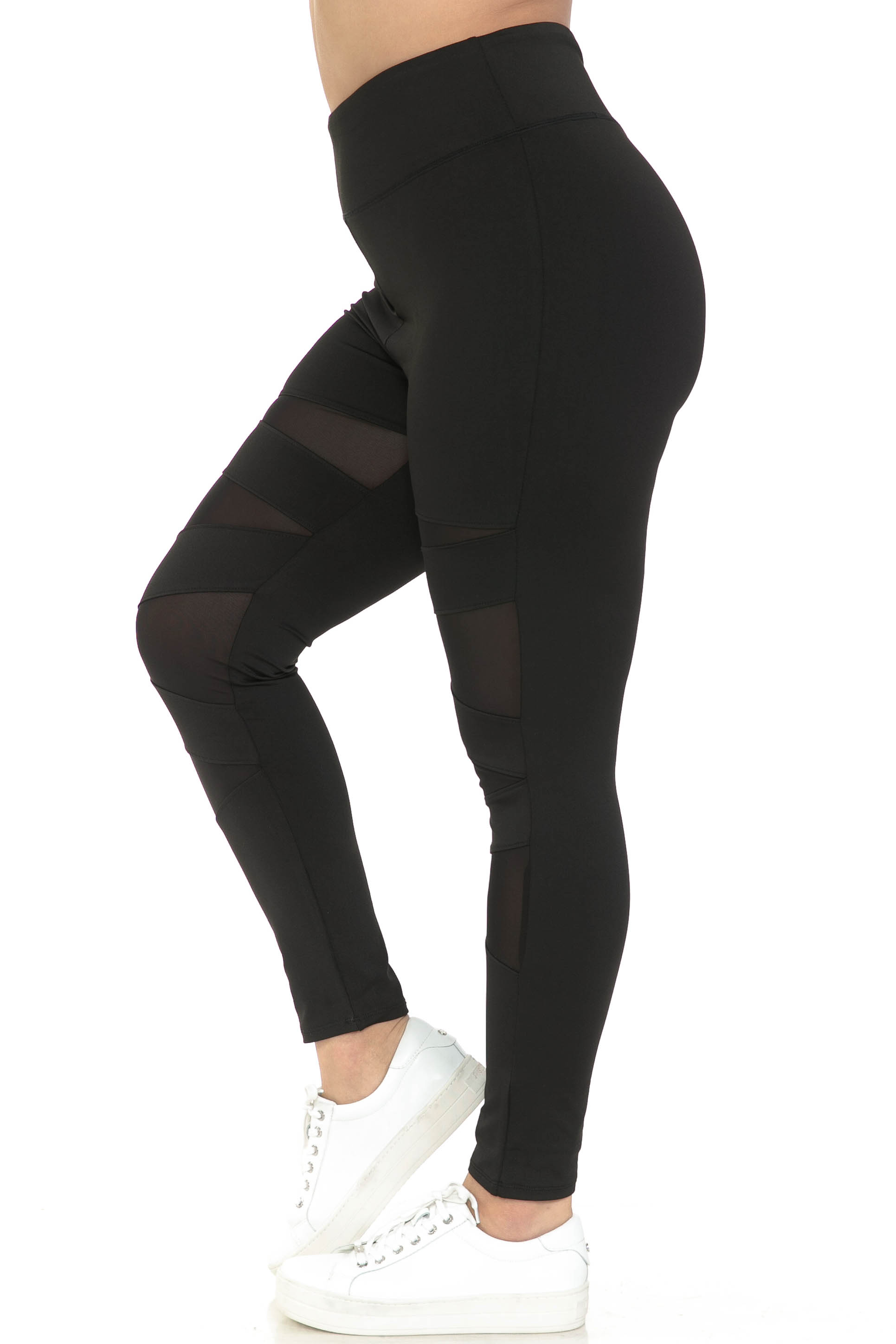 Wholesale Black Cruiser CrissCross Plus Size Sport Leggings