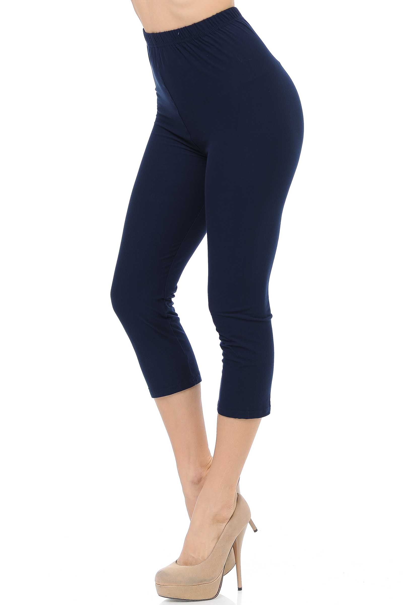 Wholesale Buttery Smooth Basic Solid Capris - New Mix