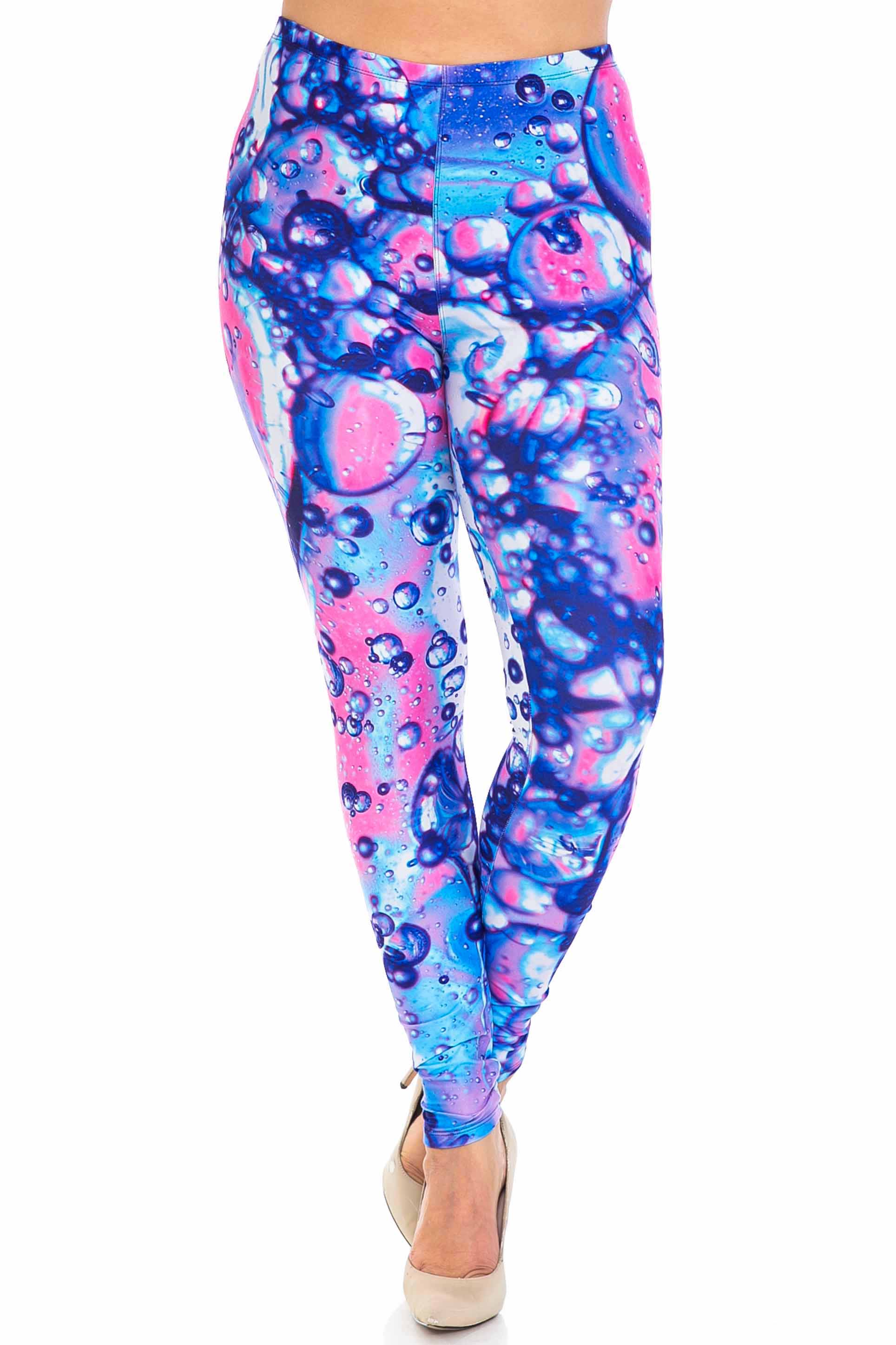 Wholesale Creamy Soft Brilliant Bubbles Plus Size Leggings - USA Fashion™